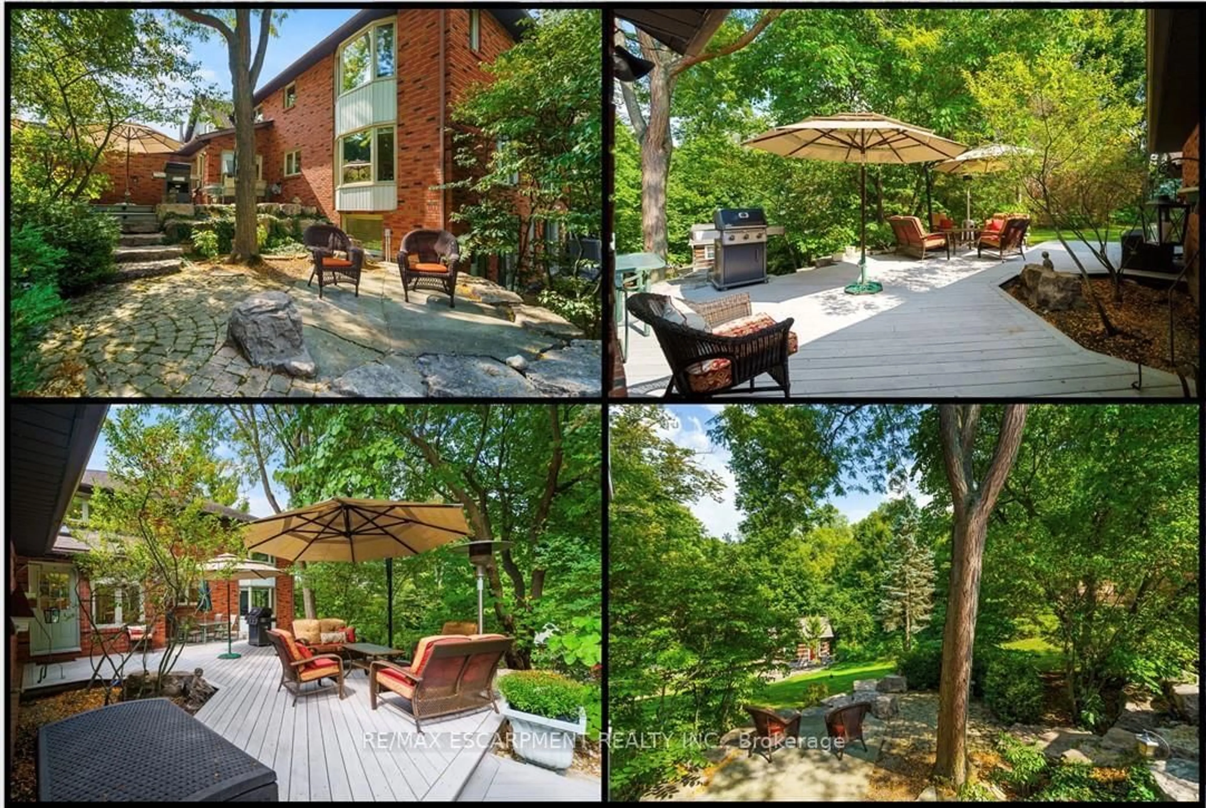 Patio, forest/trees view for 373 Brookview Crt, Hamilton Ontario L9G 4E6