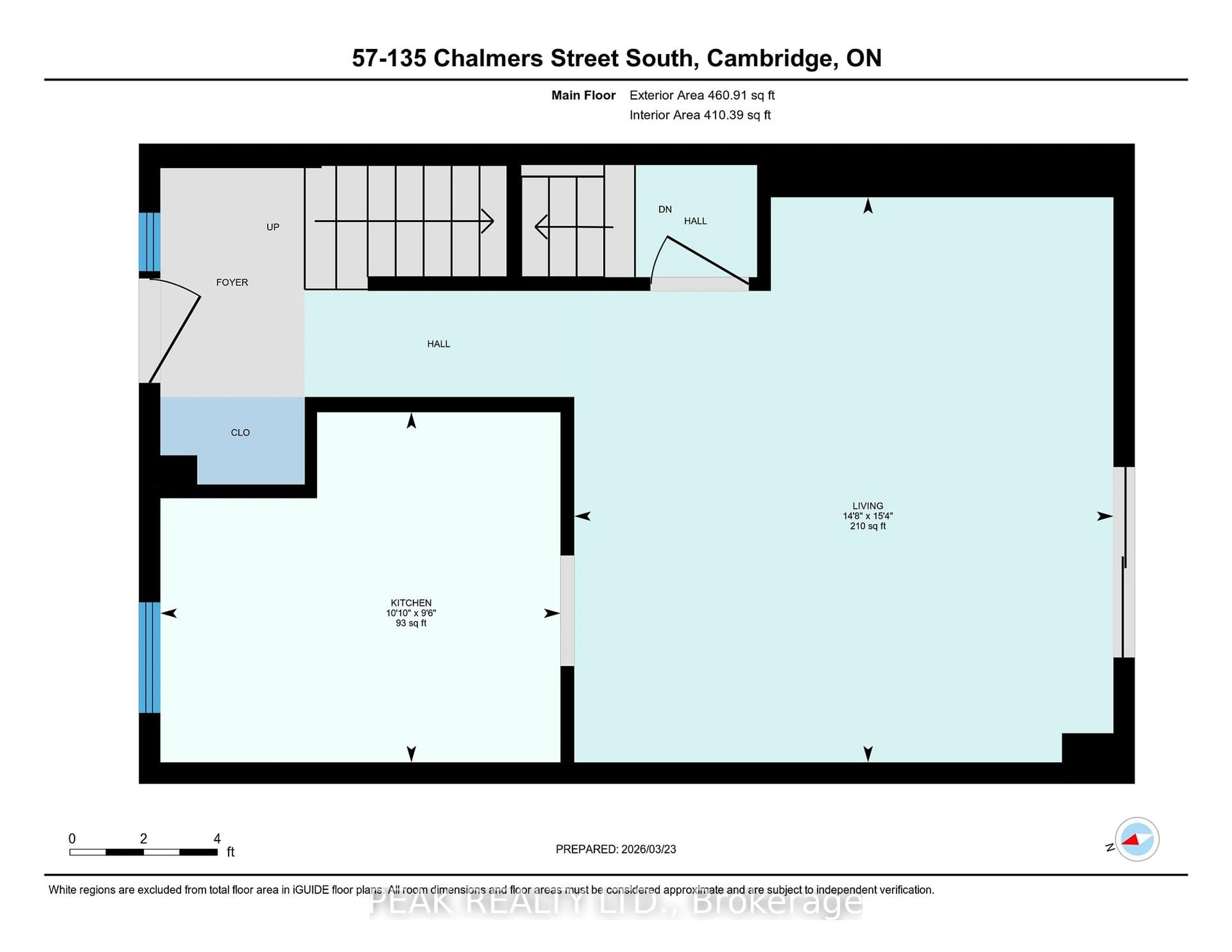 Floor plan for 135 Chalmers St #57, Cambridge Ontario N1R 6M2