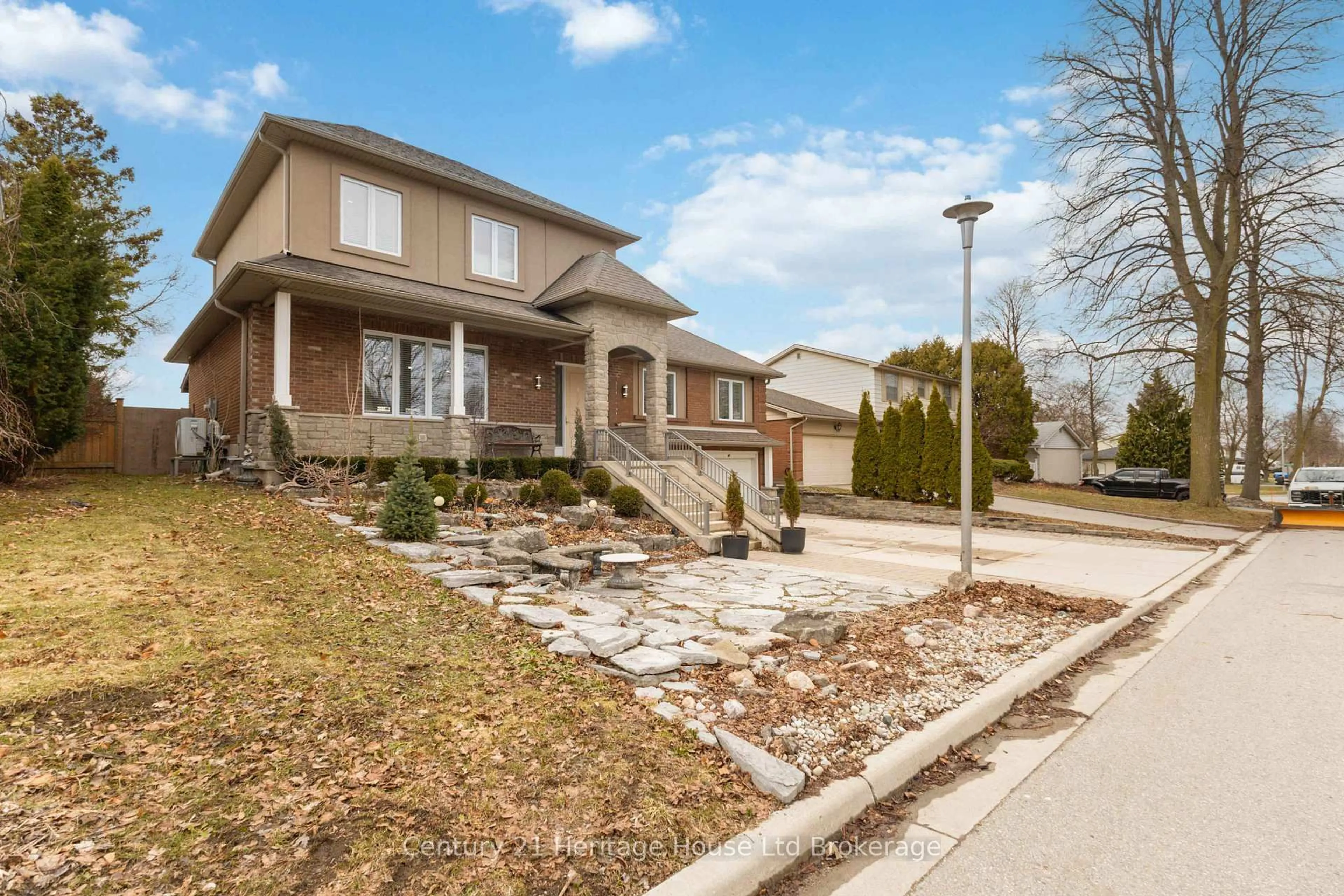 Home with brick exterior material, street for 61 Applewood Cres, London South Ontario N6J 3R1