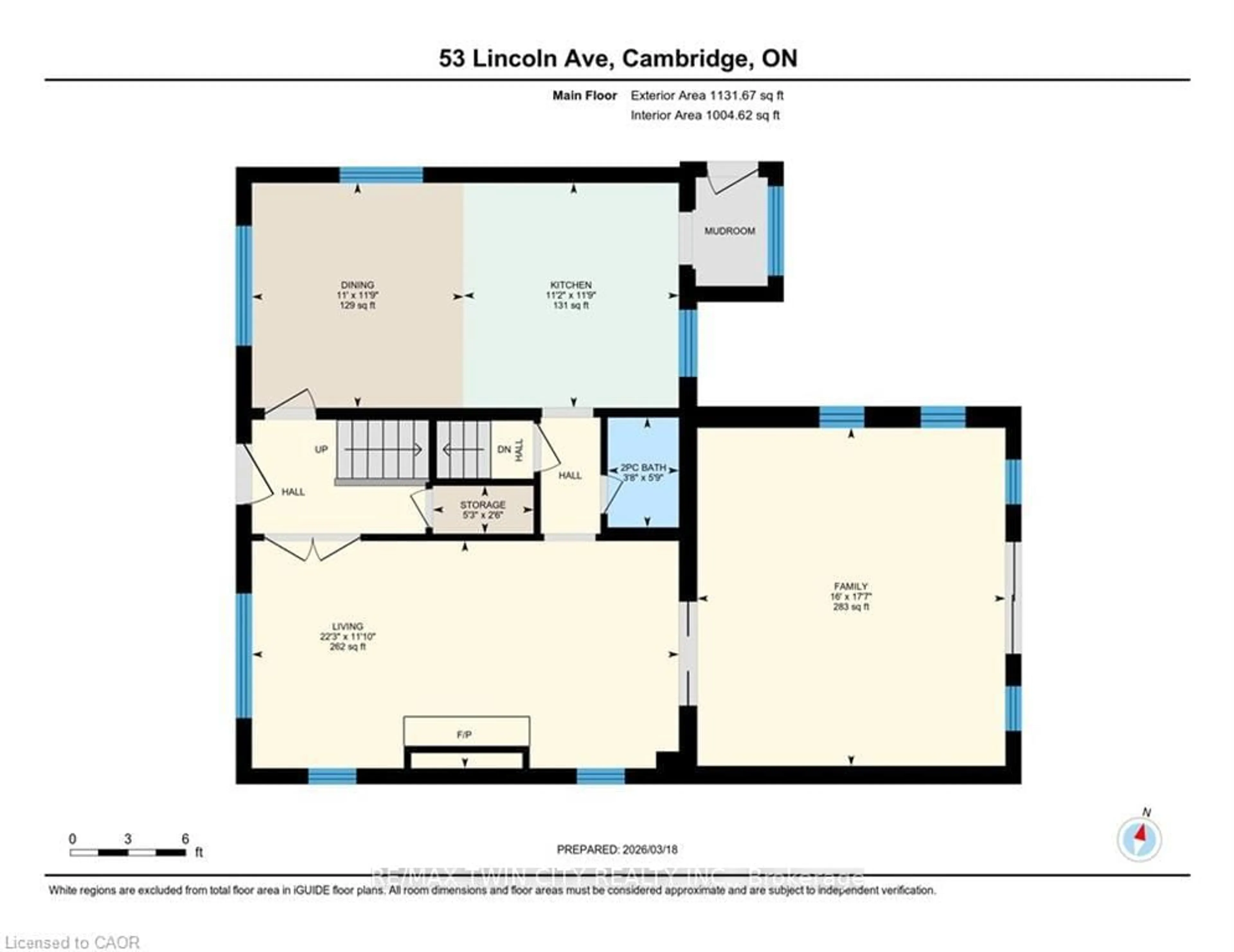Floor plan for 53 LINCOLN Ave, Cambridge Ontario N1R 4W6