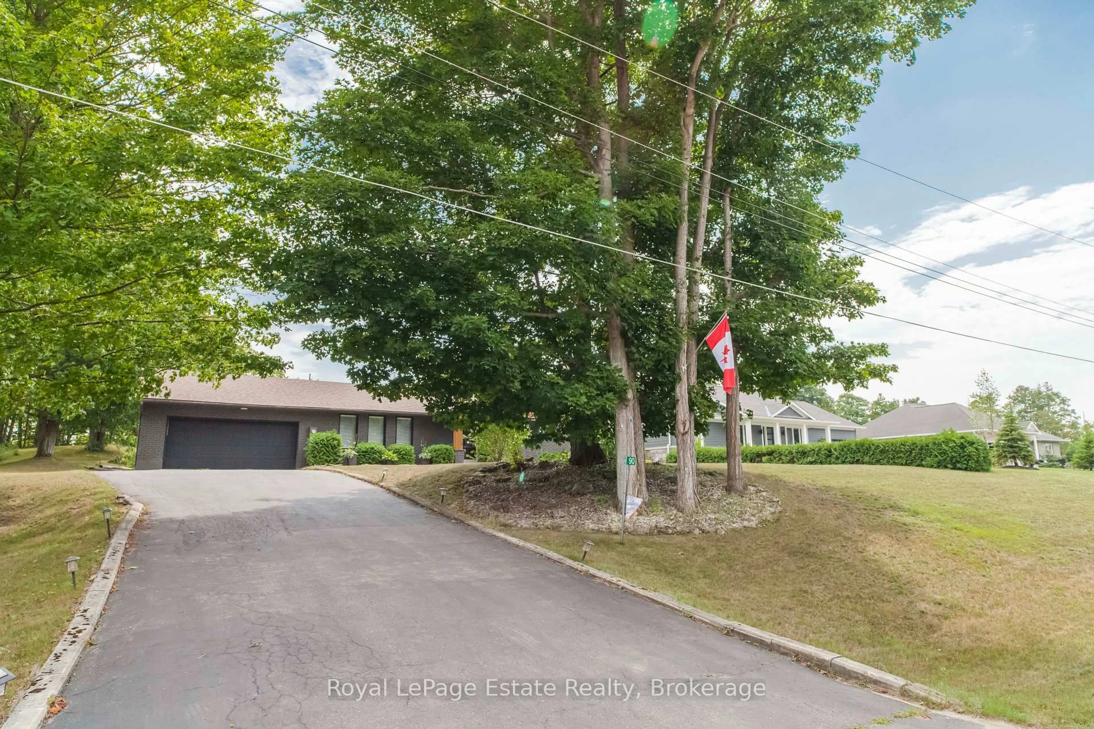A pic from outside/outdoor area/front of a property/back of a property/a pic from drone, street for 90 Carson Lake Cres, South Bruce Peninsula Ontario N0H 2G0