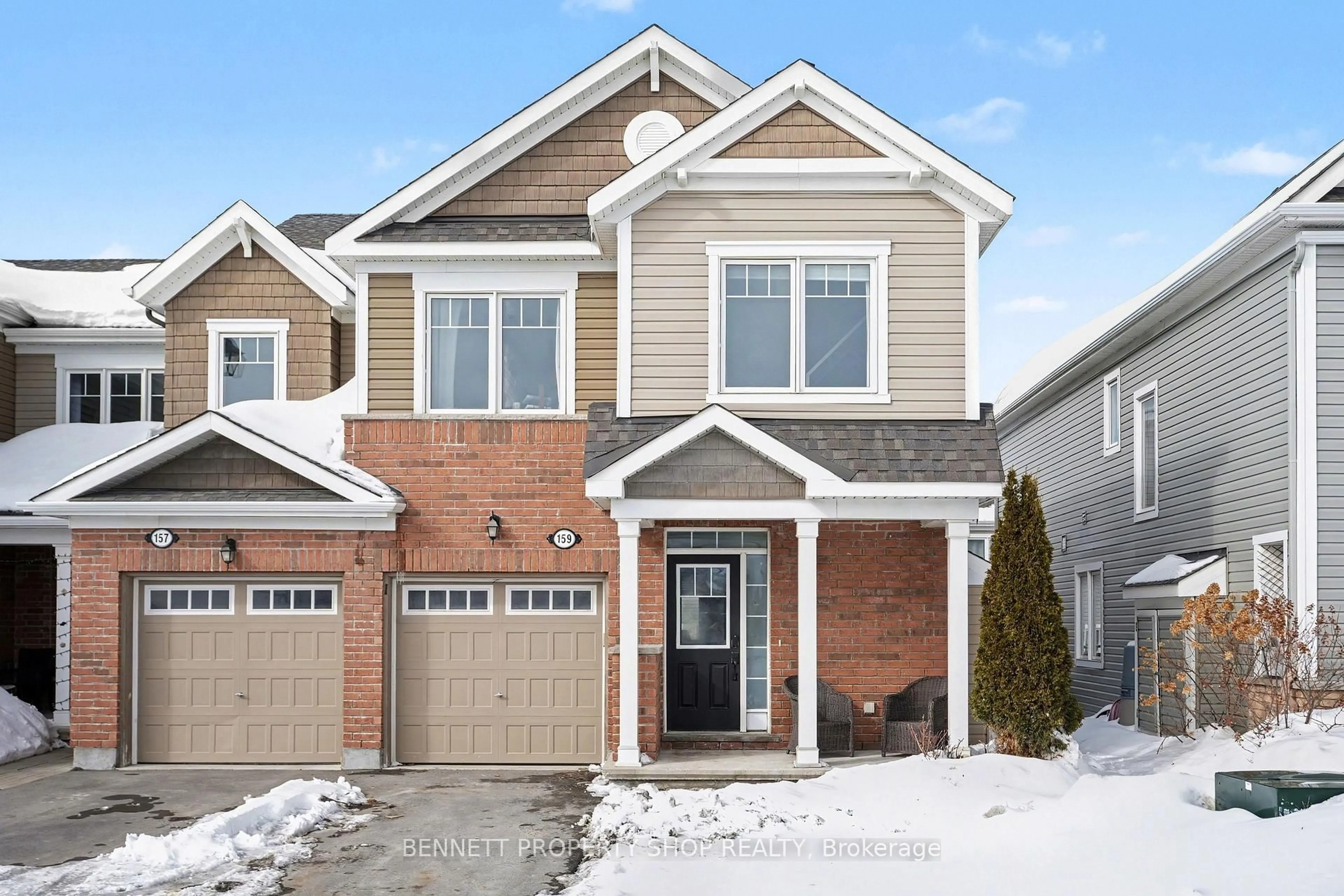 Home with brick exterior material, street for 159 Conifer Creek Circ, Ottawa Ontario K2M 0M2