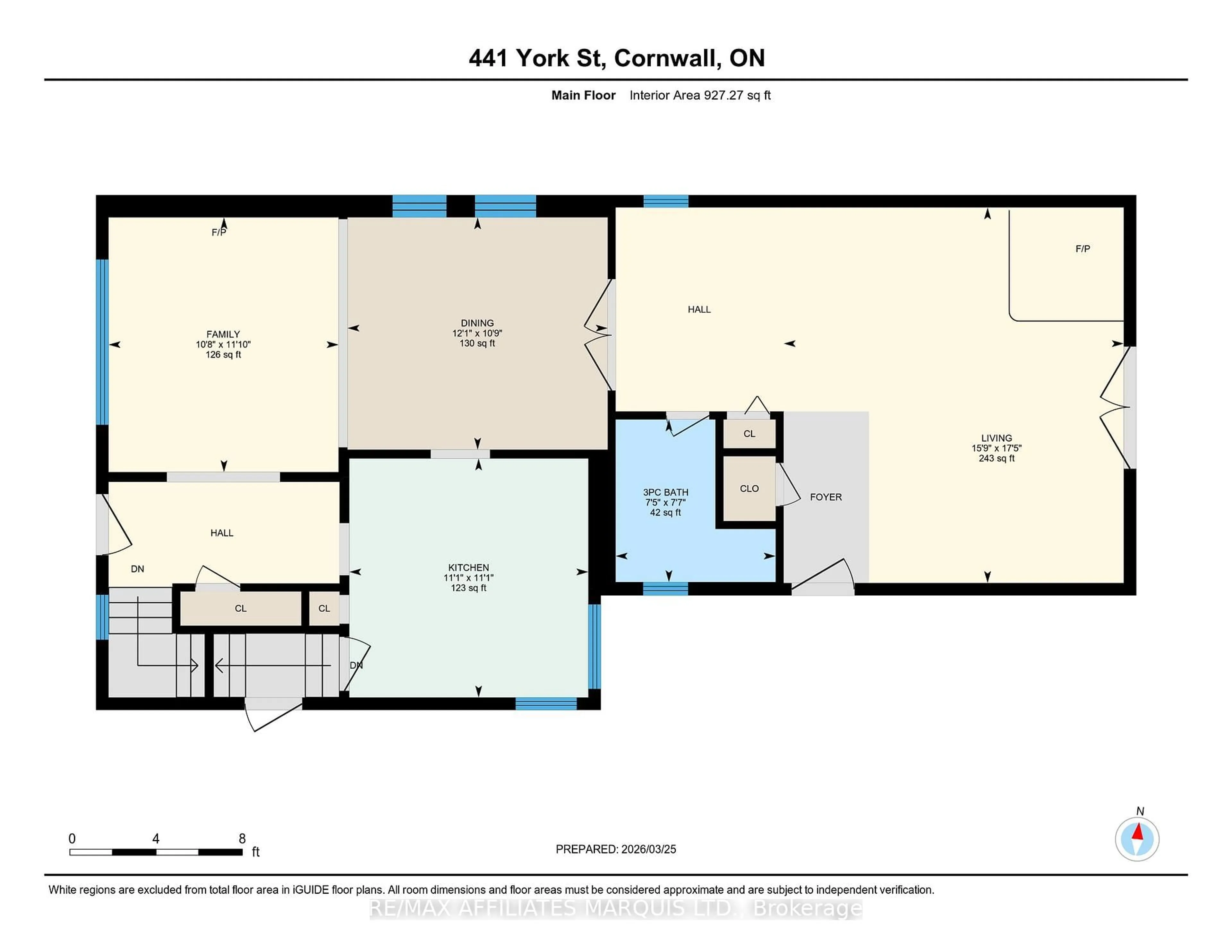 Floor plan for 441 York St, Cornwall Ontario K6J 3Z6