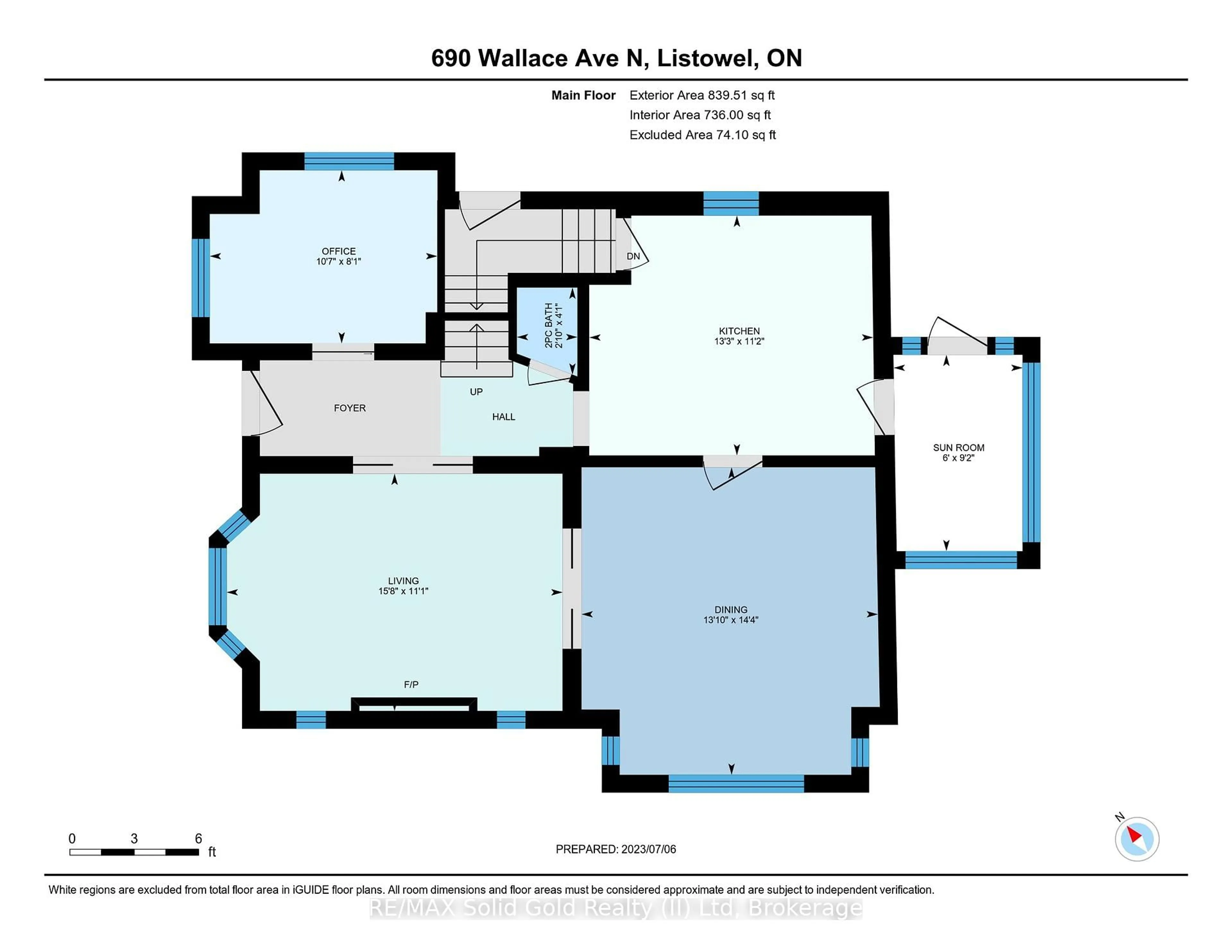 Floor plan for 690 Wallace Ave, North Perth Ontario N4W 1M1