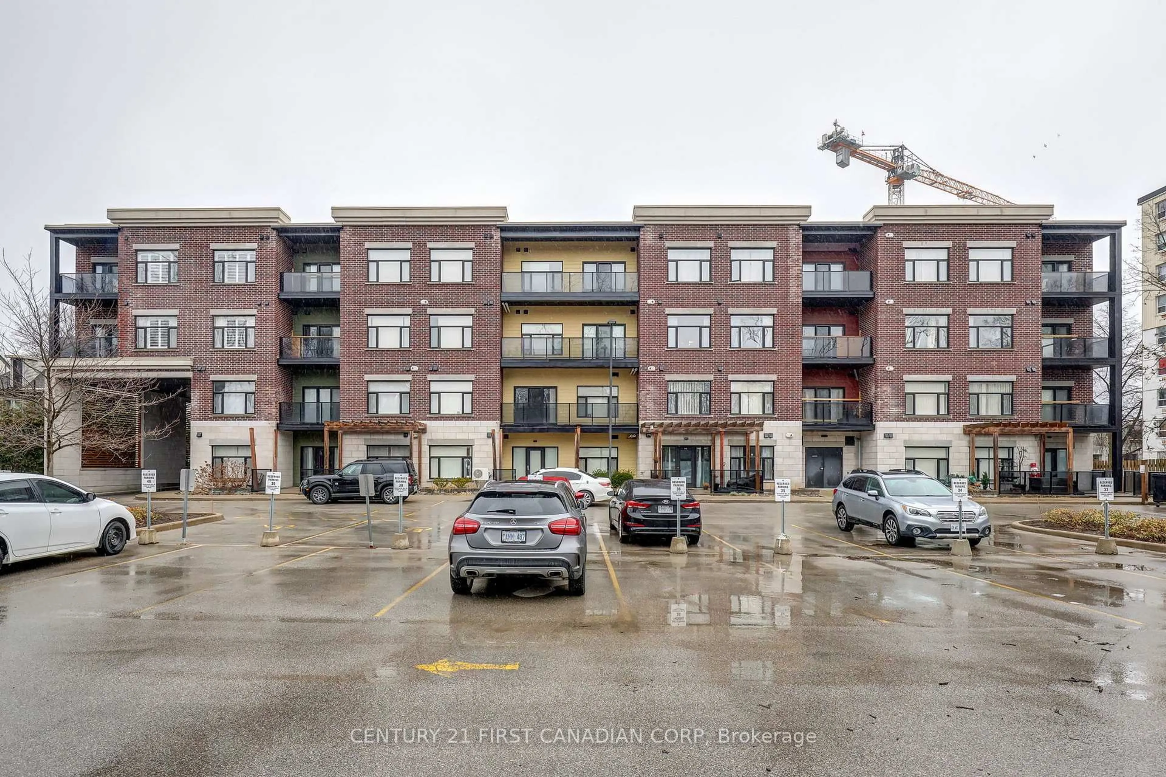 A pic from outside/outdoor area/front of a property/back of a property/a pic from drone, building for 89 RIDOUT St #410, London South Ontario N6C 3X2