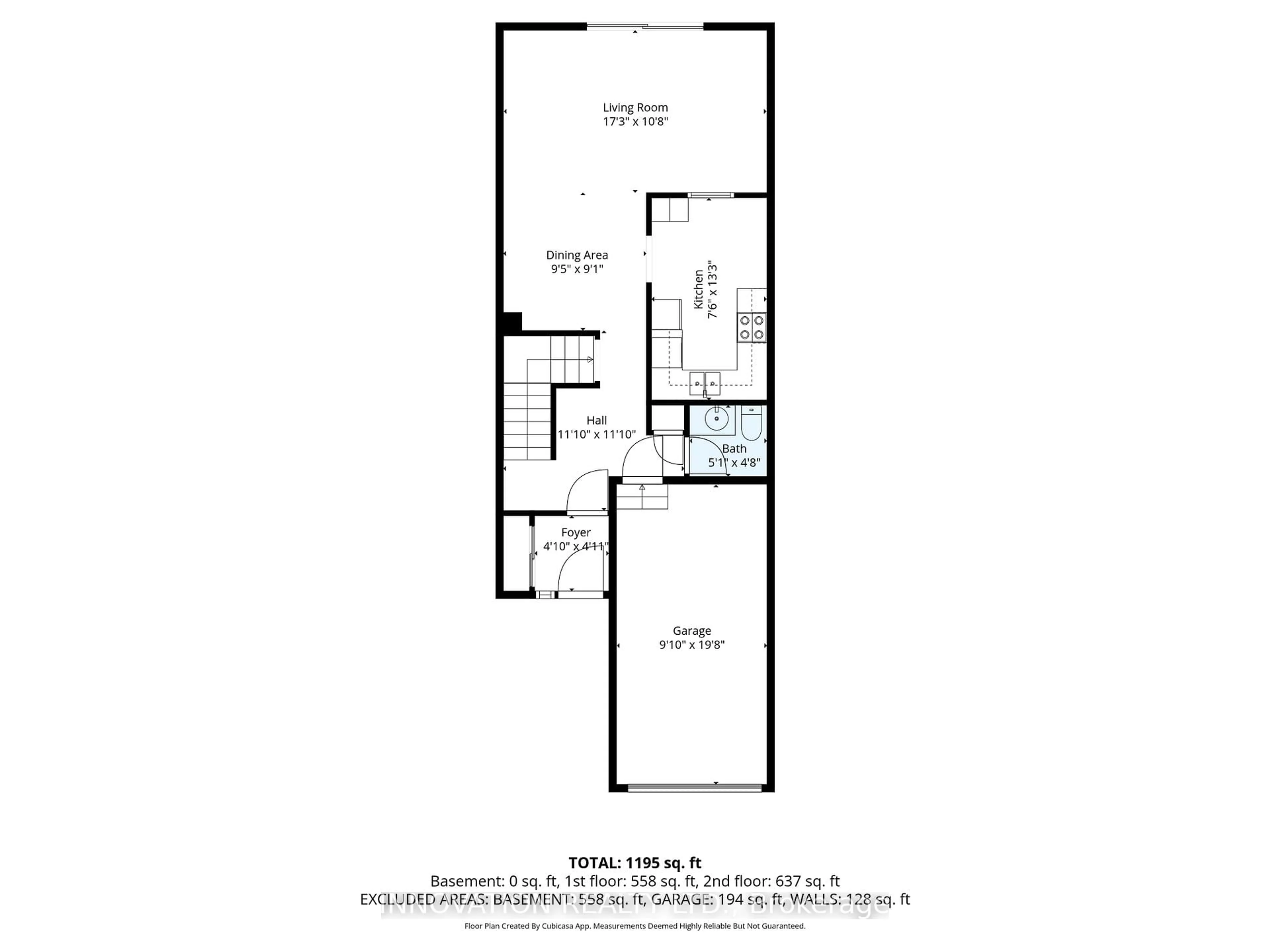 Floor plan for 416 Sandhamn Private, Ottawa Ontario K1T 2Y9