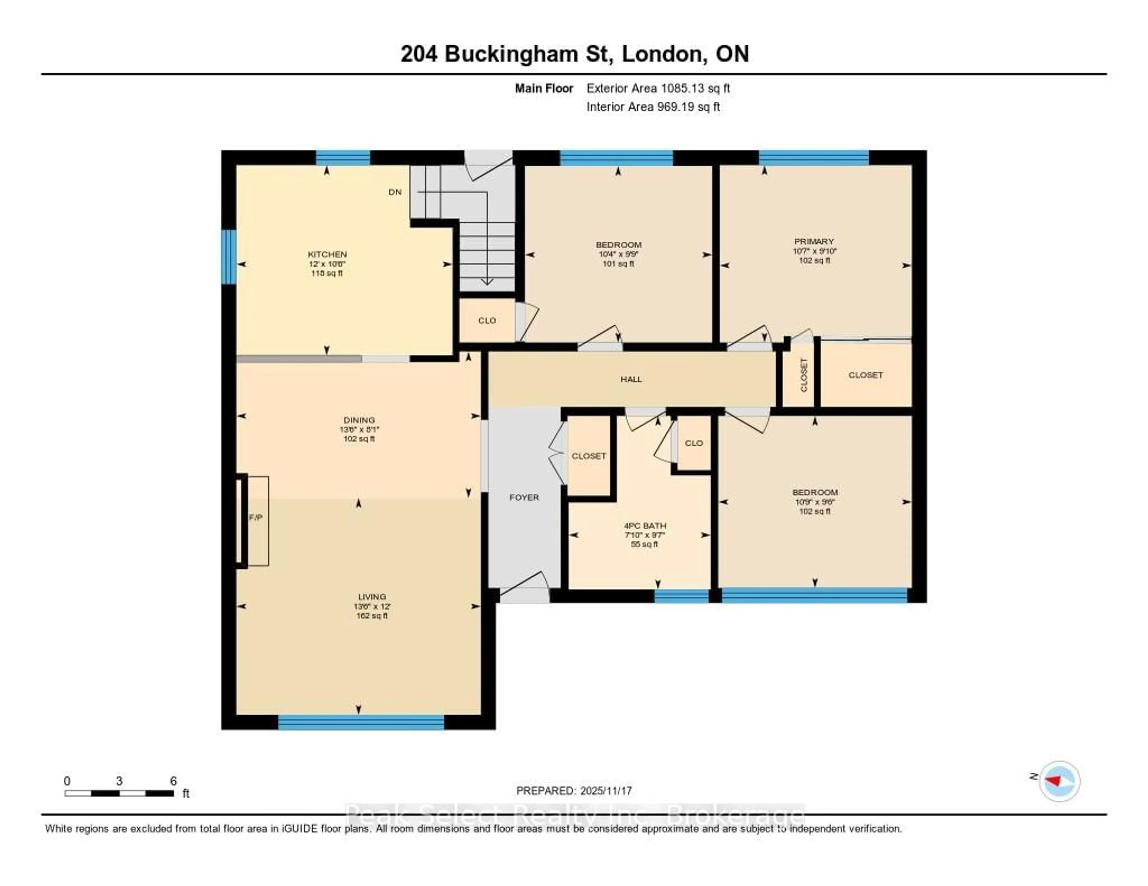 Floor plan for 204 Buckingham St, London South Ontario N5Z 3V5