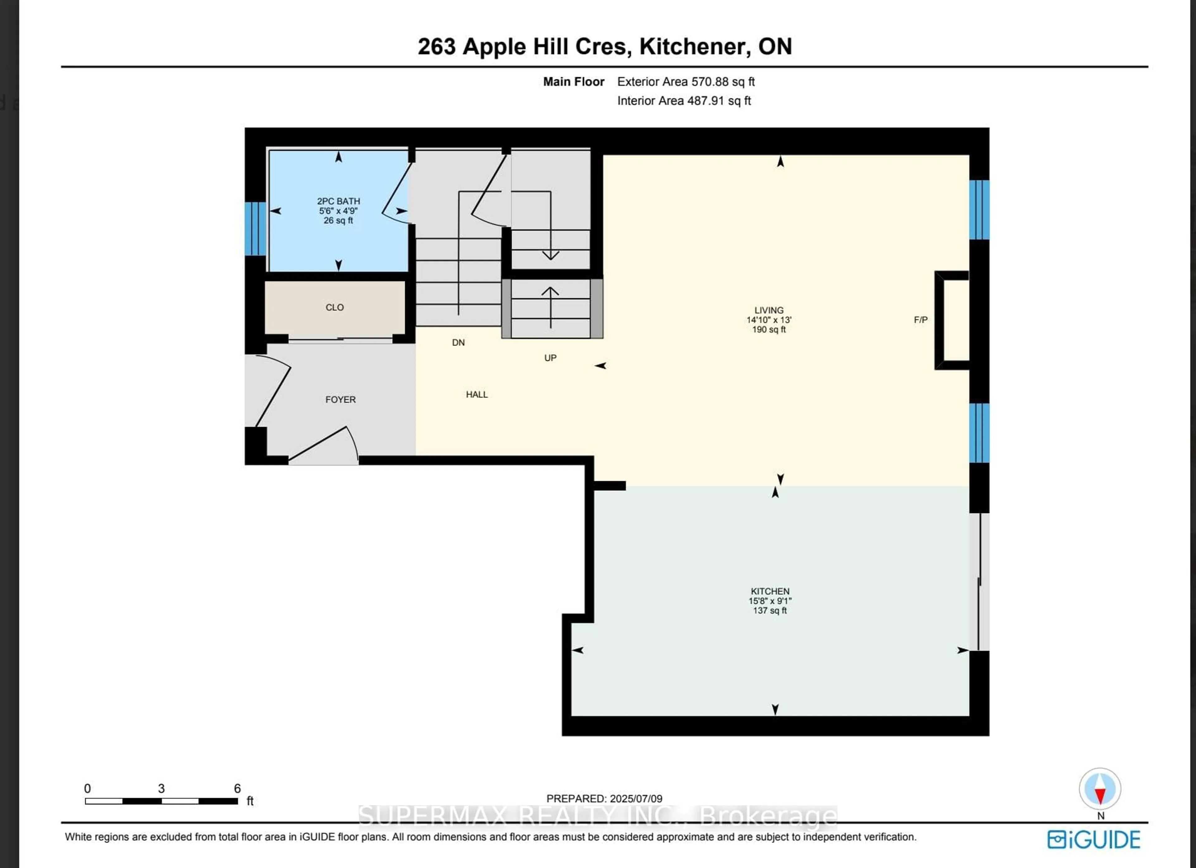 Floor plan for 263 APPLE HILL Cres, Kitchener Ontario N2R 0E5