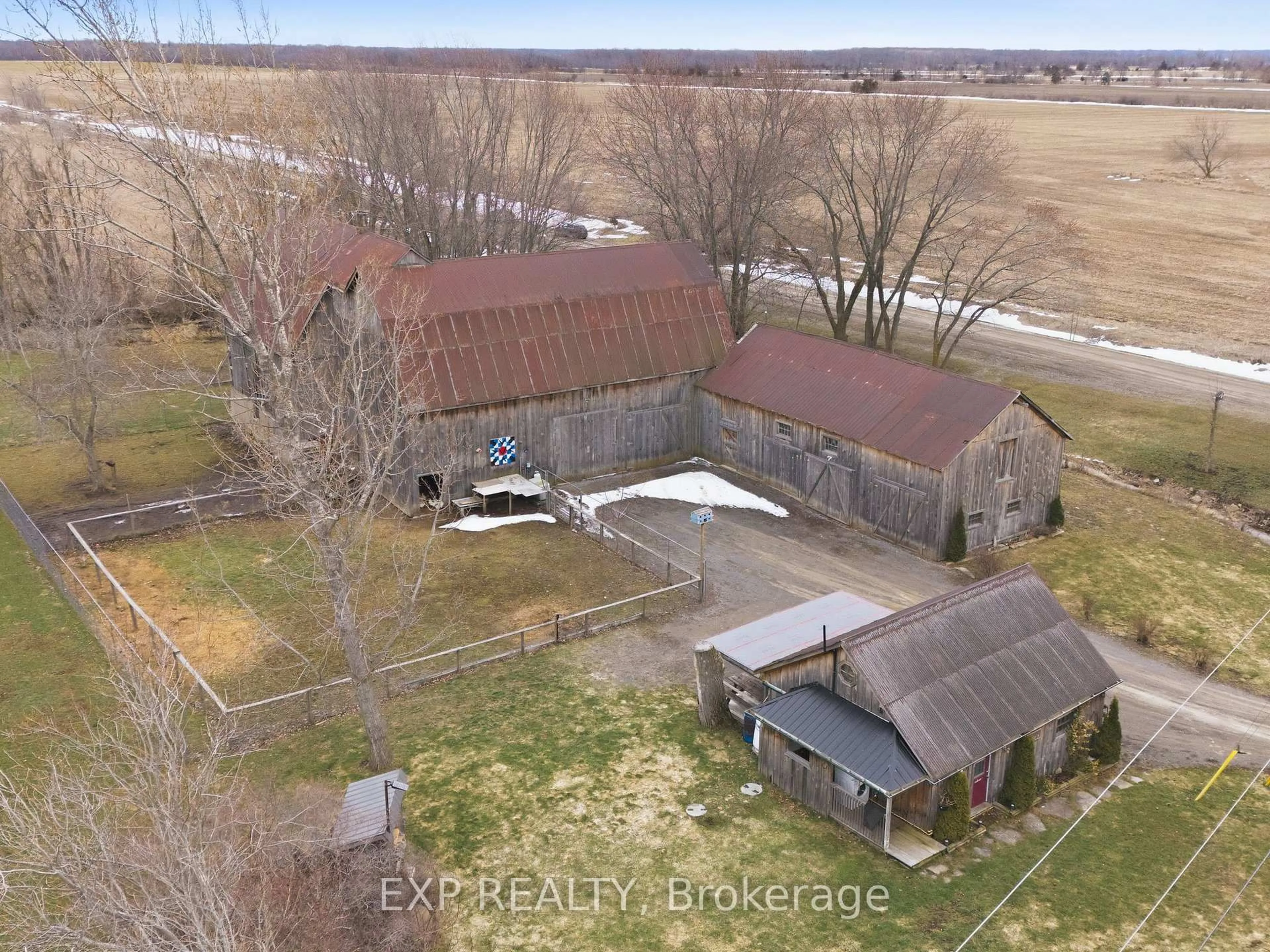A pic from outside/outdoor area/front of a property/back of a property/a pic from drone, building for 516 ALLISON Rd, Prince Edward County Ontario K0K 1W0