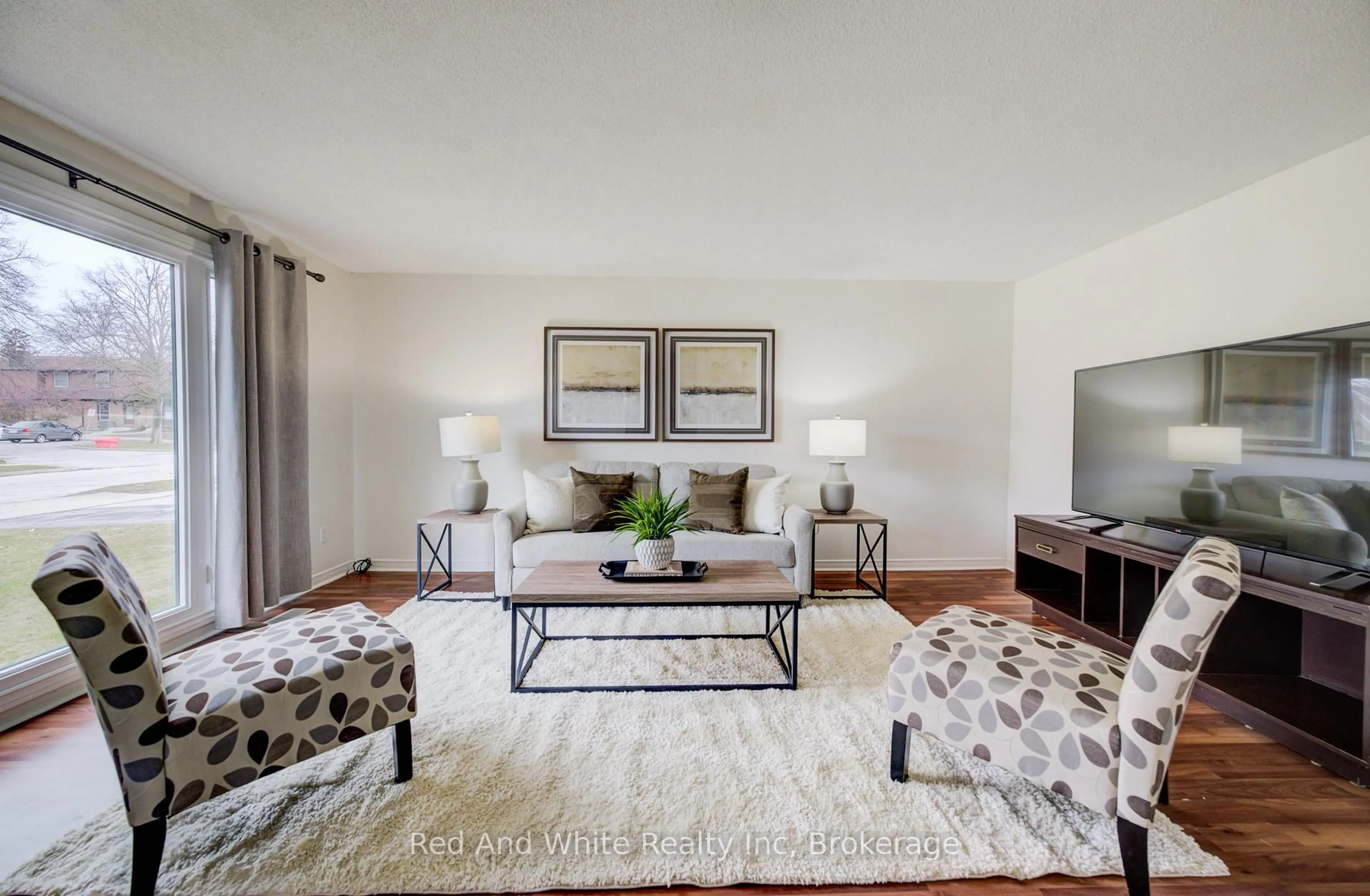 Living room with furniture, carpet floor for 43 Ferguson Ave, Cambridge Ontario N1R 6E9