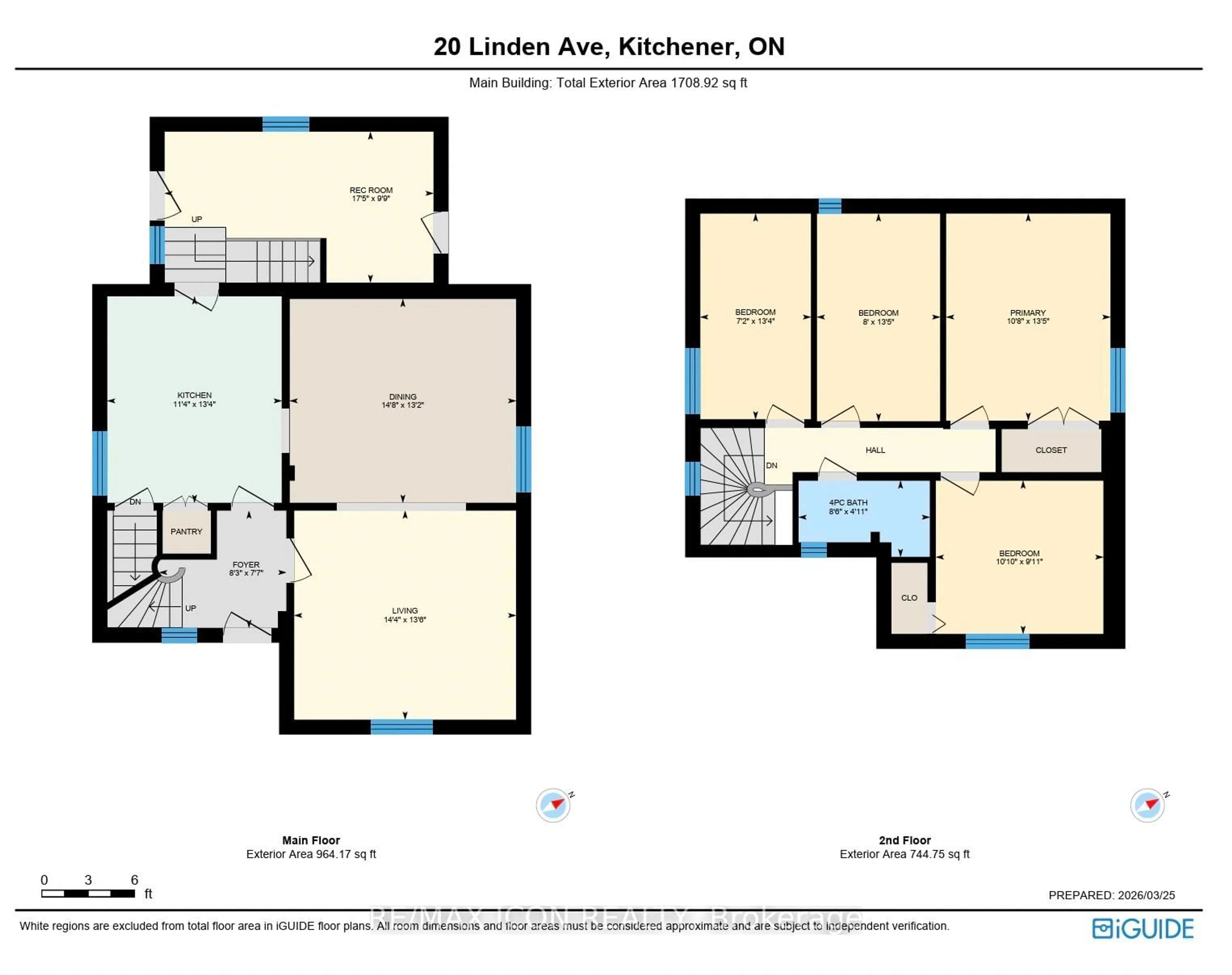 Floor plan for 20 Linden Ave, Kitchener Ontario N2G 2A4