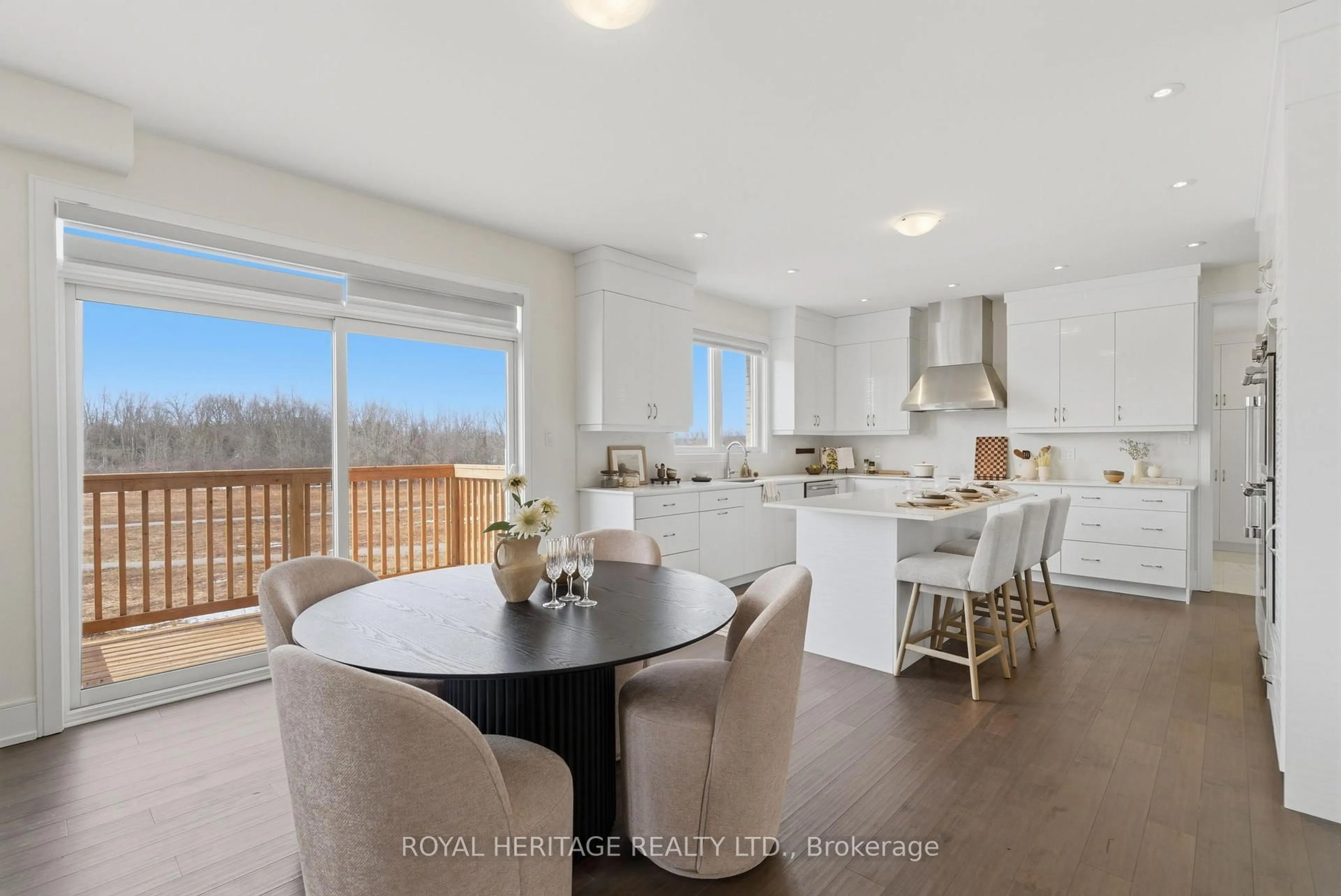 Open concept kitchen, wood/laminate floor for 36 Golden Meadows Dr, Otonabee-South Monaghan Ontario K9J 0K6