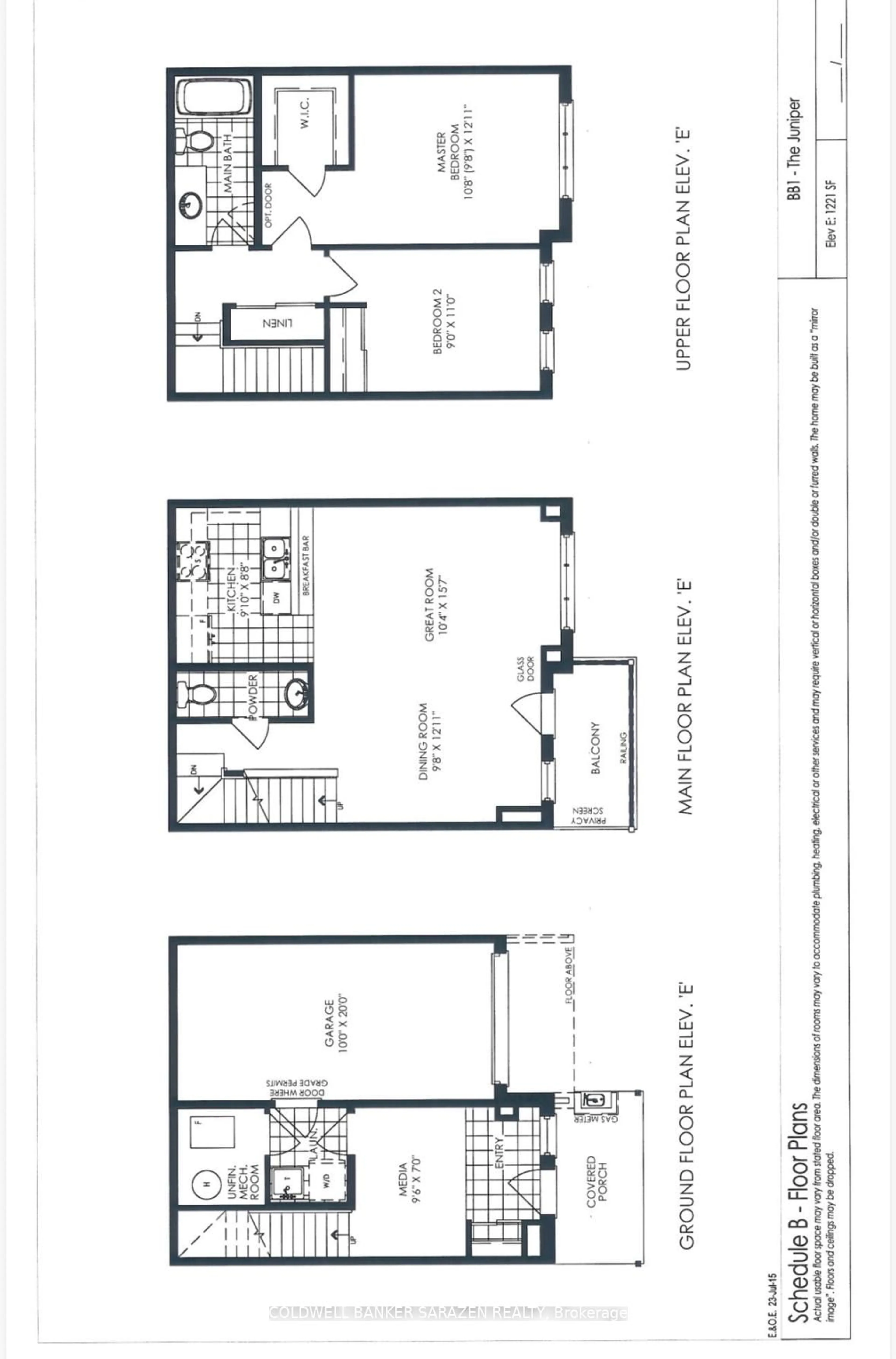 Floor plan for 816 ELEMENT Private, Ottawa Ontario K2M 0M8