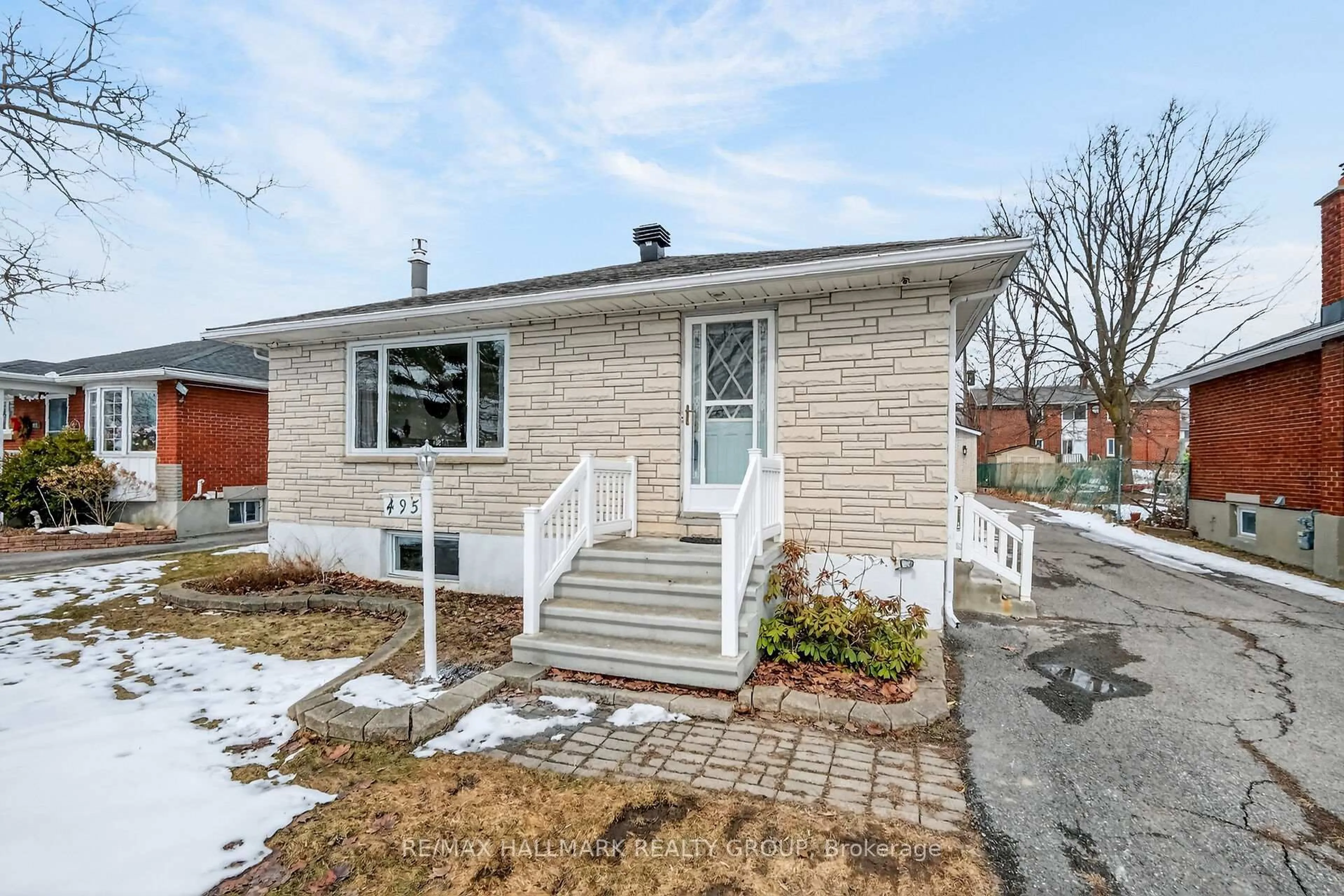 Home with brick exterior material, street for 495 Hardy Ave, Ottawa Ontario K1K 2A8