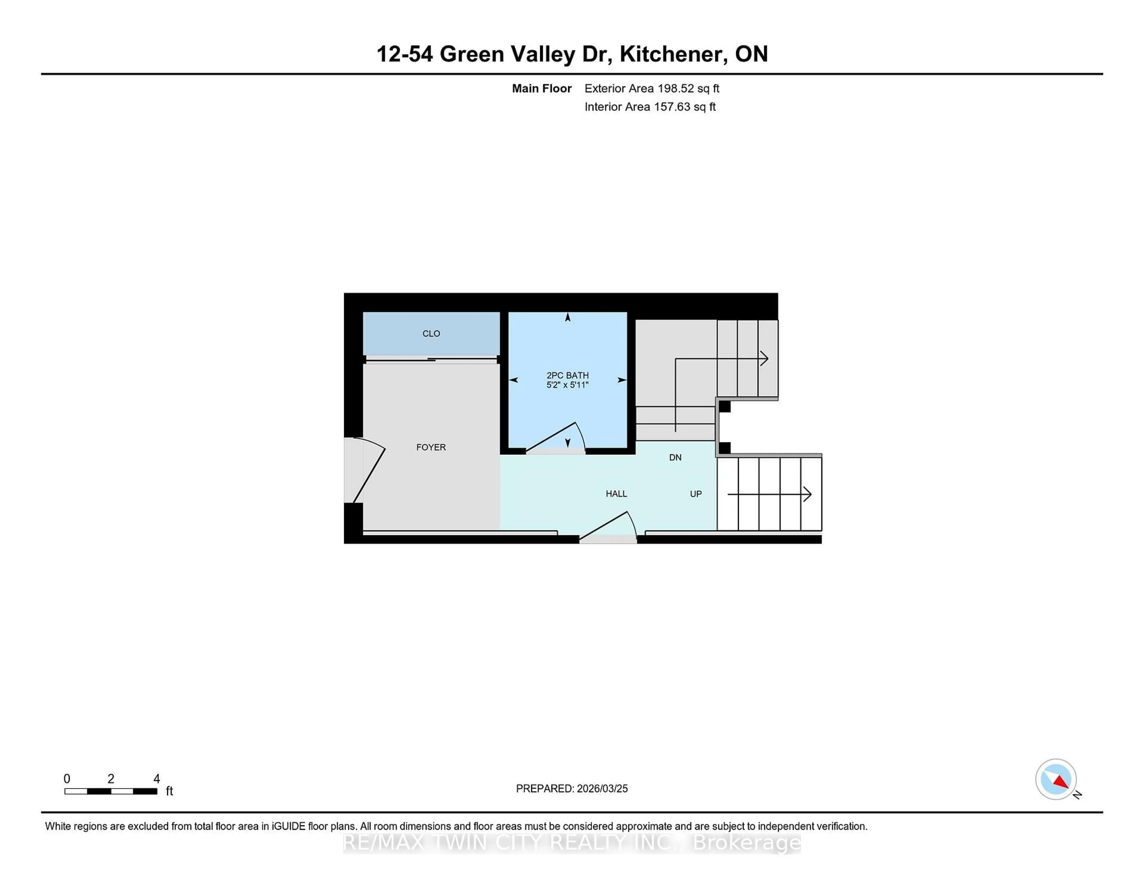 Floor plan for 54 Green Valley Dr #12, Kitchener Ontario N2P 1Z9