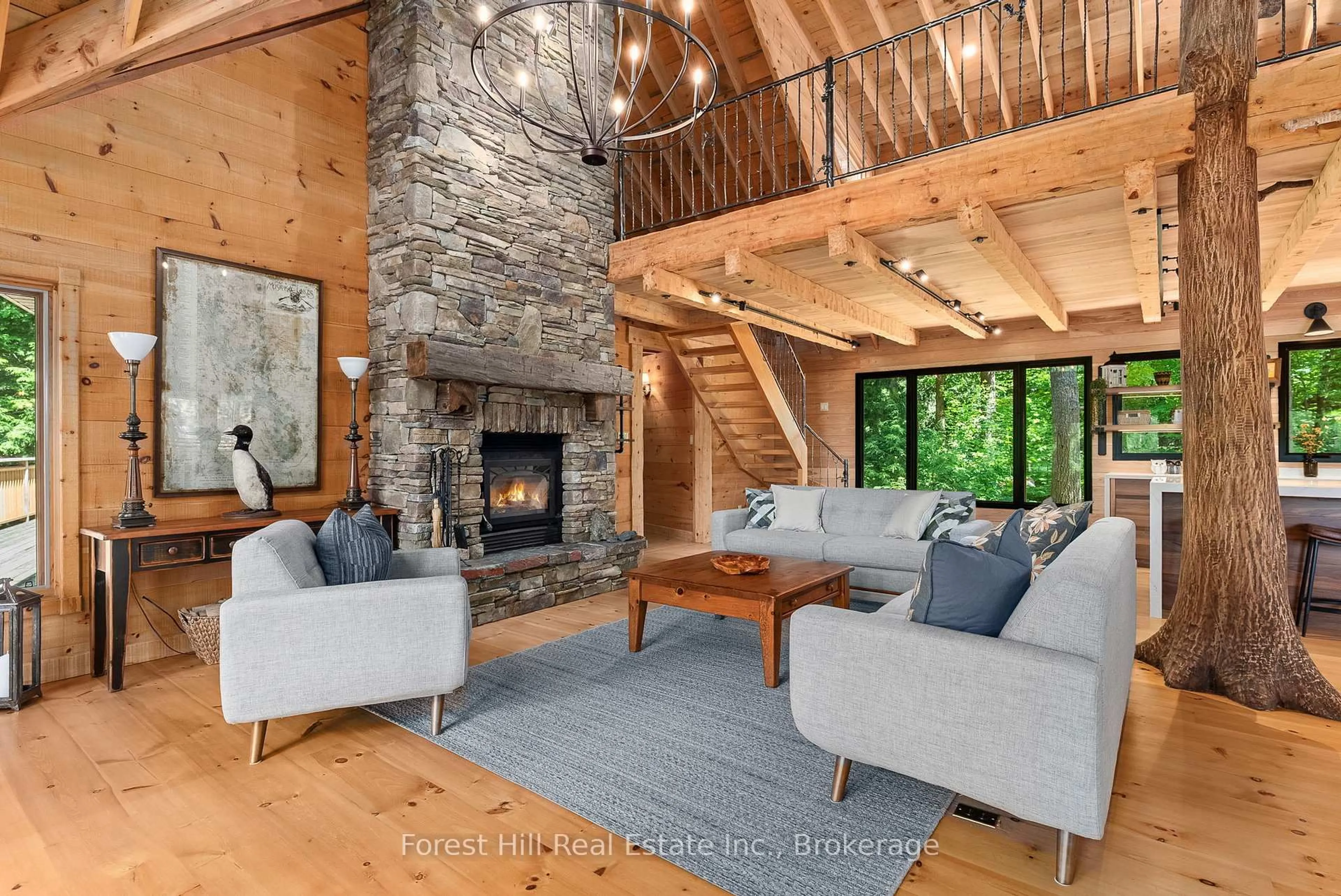 Living room with furniture, unknown for 1 SL 19 ROBERTS Island, Muskoka Lakes Ontario P0B 1M0