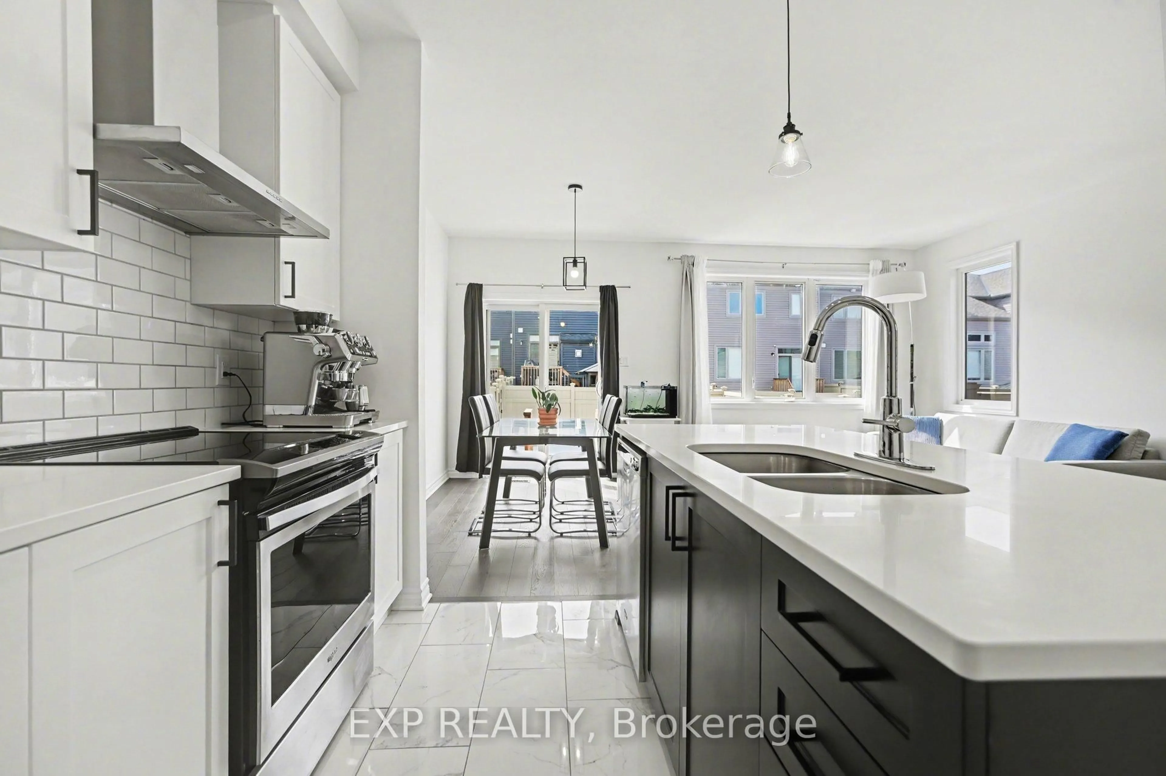 Open concept kitchen, ceramic/tile floor for 78 Rallidale St, Ottawa Ontario K1X 0G7