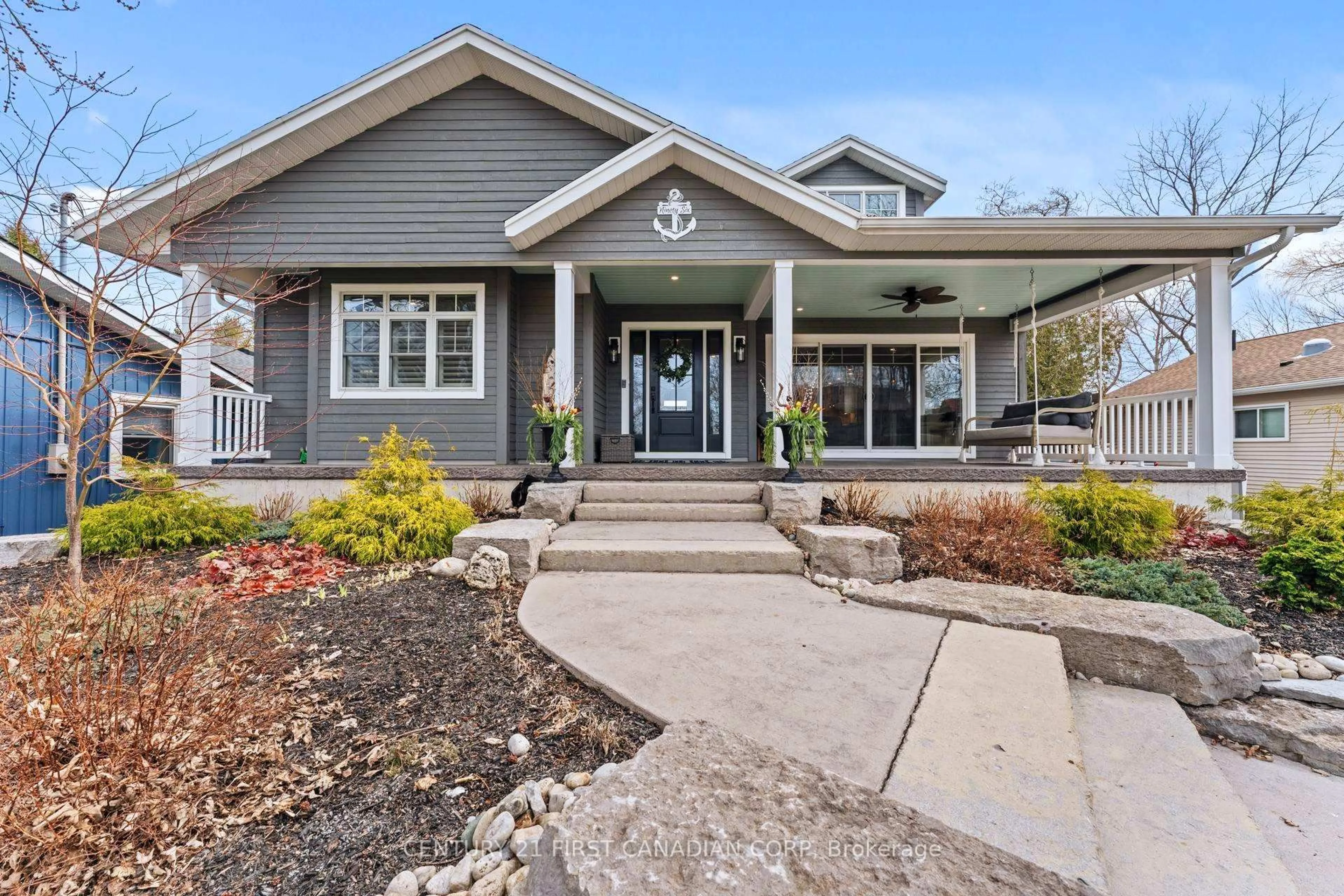 Home with vinyl exterior material, street for 96 Tuyll St, Bluewater Ontario N0M 1G0