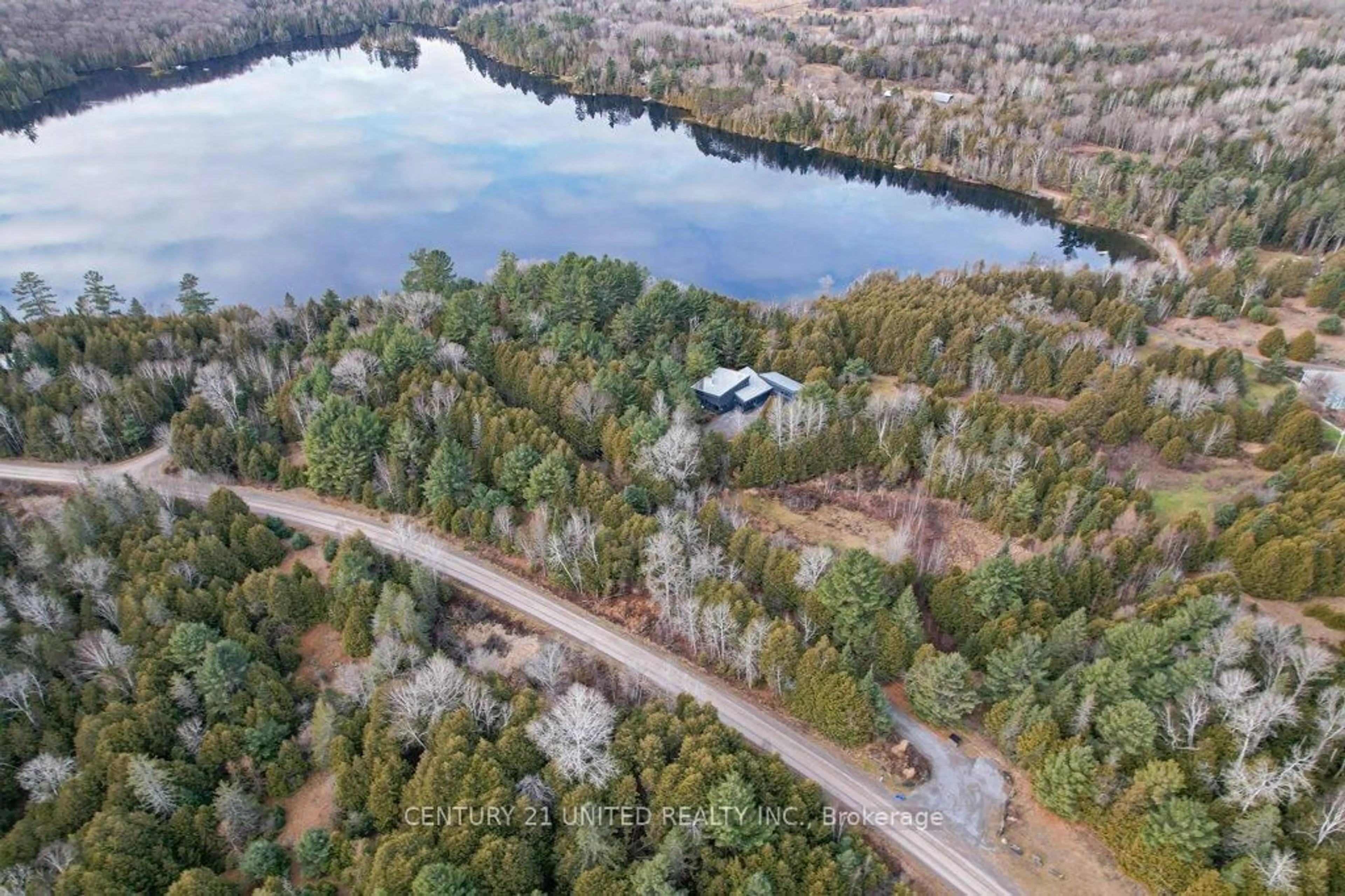 A pic from outside/outdoor area/front of a property/back of a property/a pic from drone, water/lake/river/ocean view for 1080 Clydesdale Rd, North Kawartha Ontario K0L 1A0