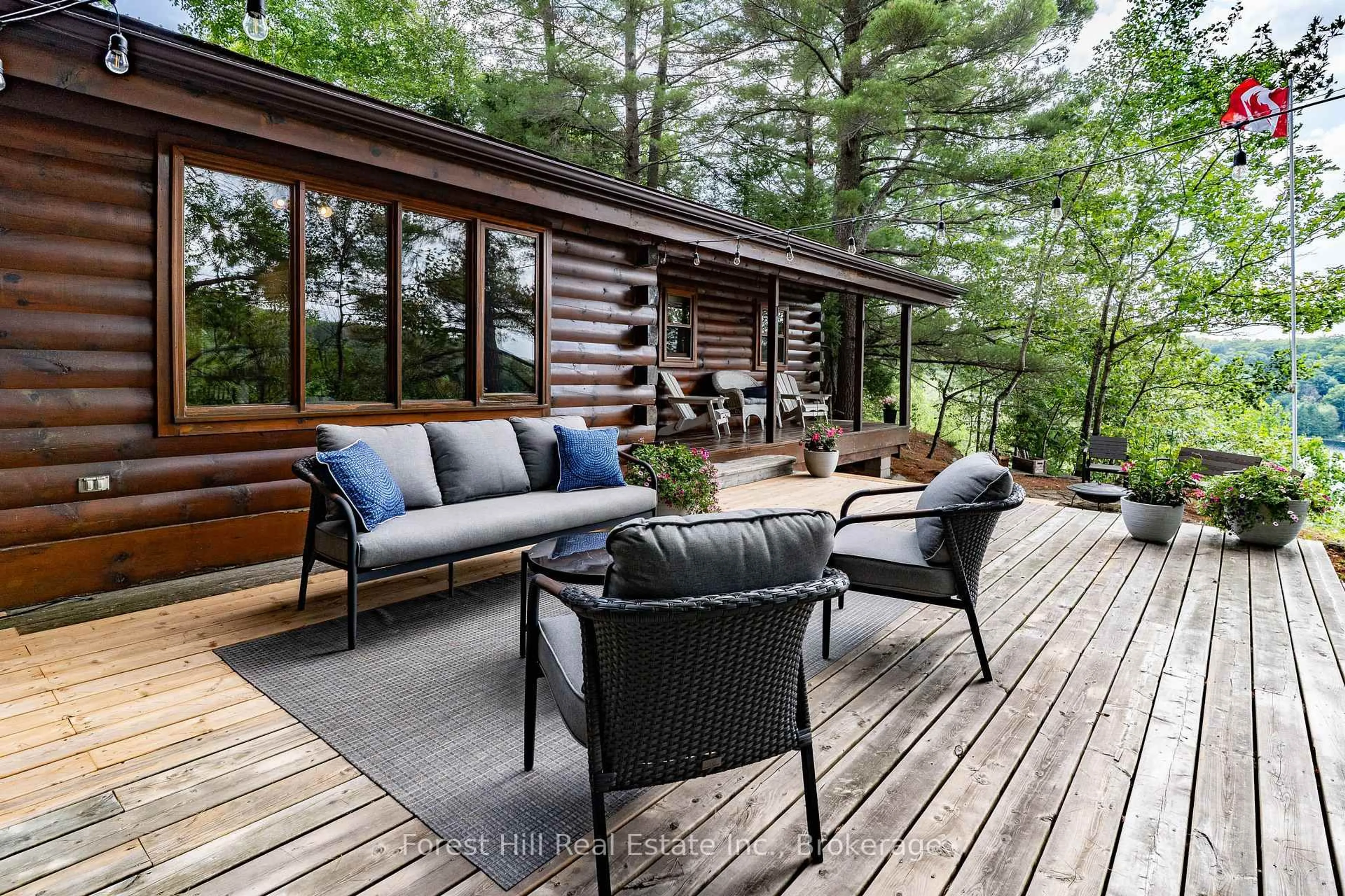 Patio, forest/trees view for 2324 hwy 141 (Beaumont bay rd) Rd #29, Muskoka Lakes Ontario P0B 1M0