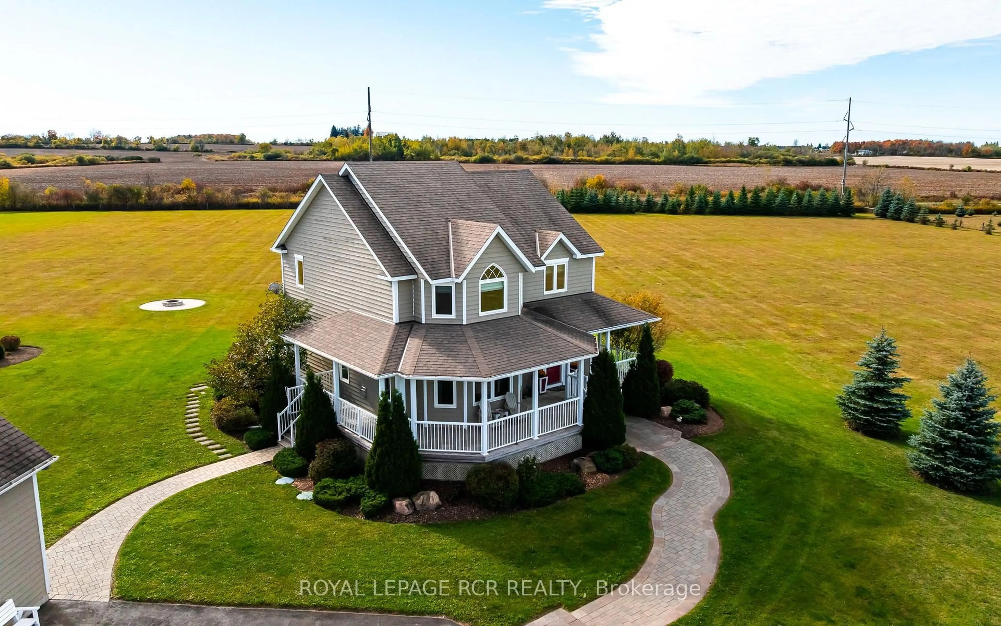 A pic from outside/outdoor area/front of a property/back of a property/a pic from drone, water/lake/river/ocean view for 473516 County Rd 11, Amaranth Ontario L9W 0R3