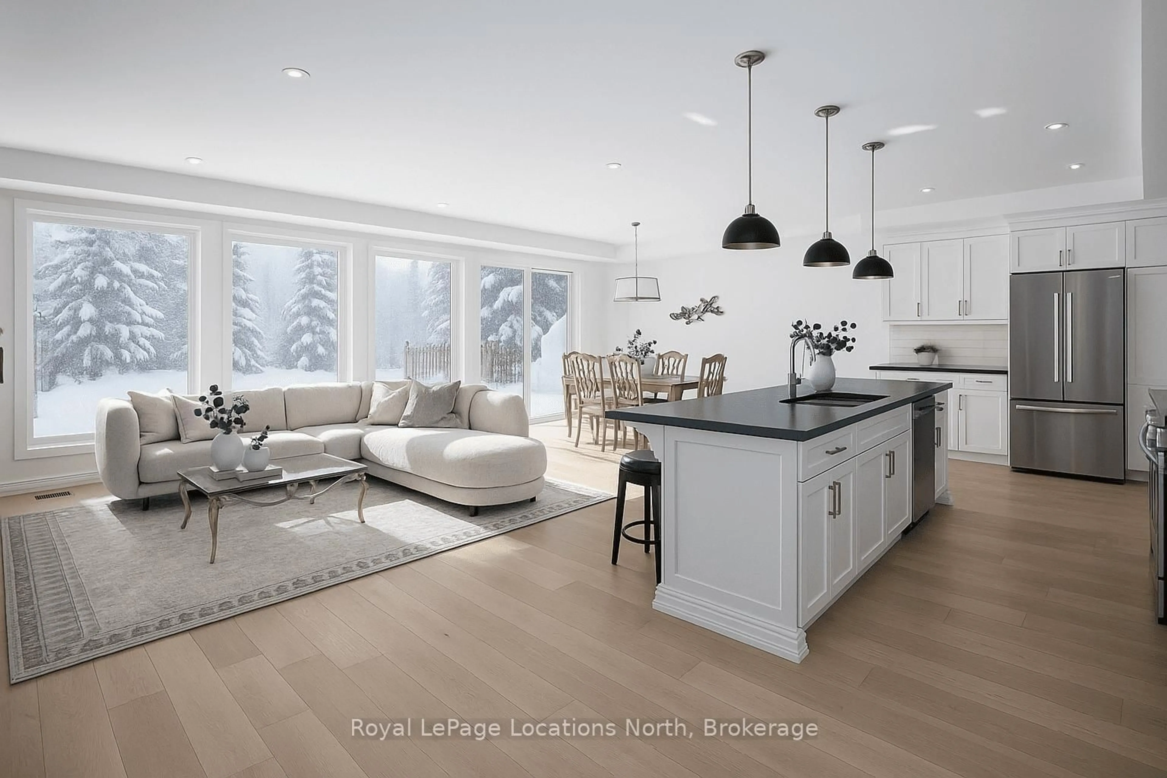 Open concept kitchen, wood/laminate floor for 134 LANDRY Lane #4, Blue Mountains Ontario N0H 2P0