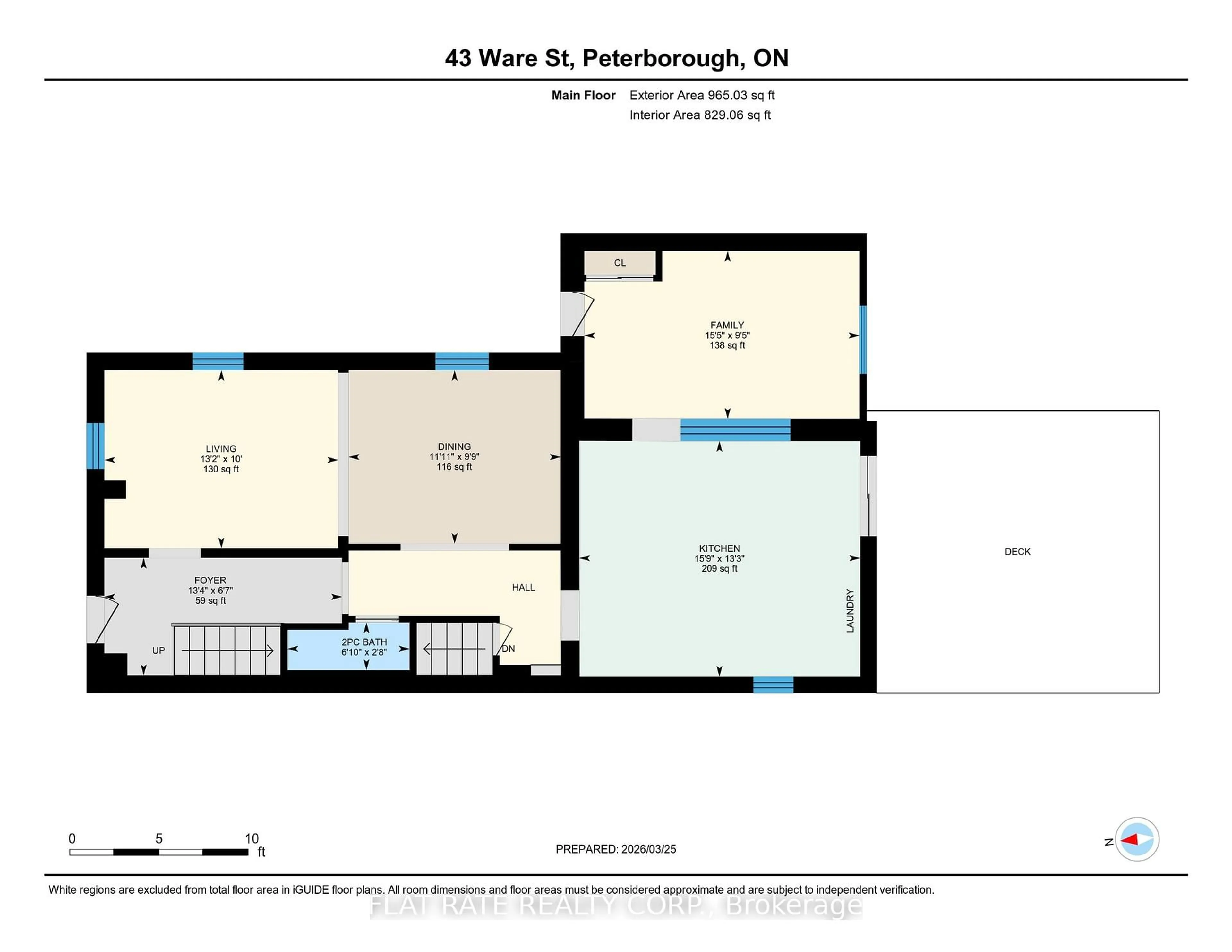 Floor plan for 43 WARE St, Peterborough Ontario K9J 2B5