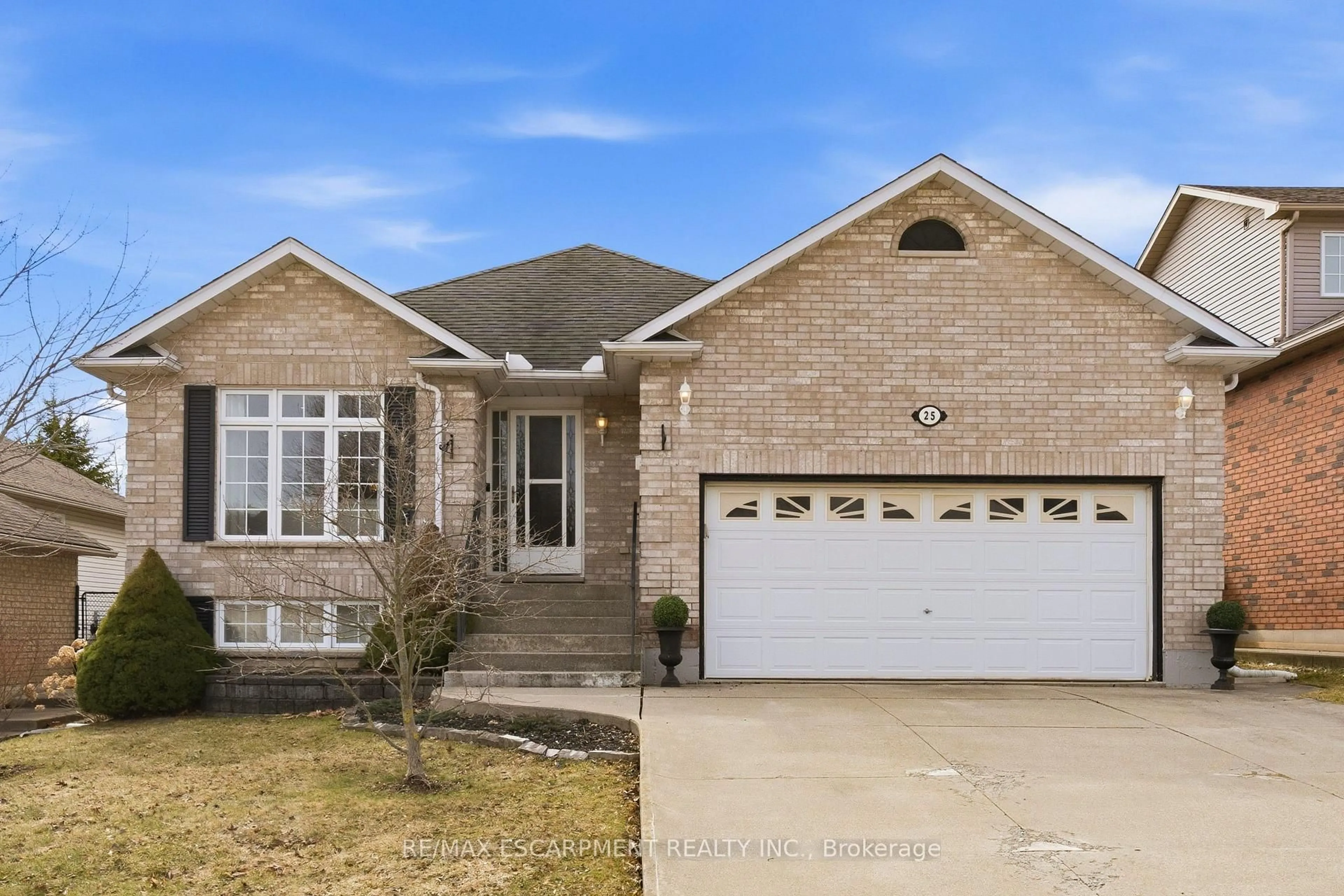 Home with brick exterior material, street for 25 Linington Tr, Hamilton Ontario L9H 7A3