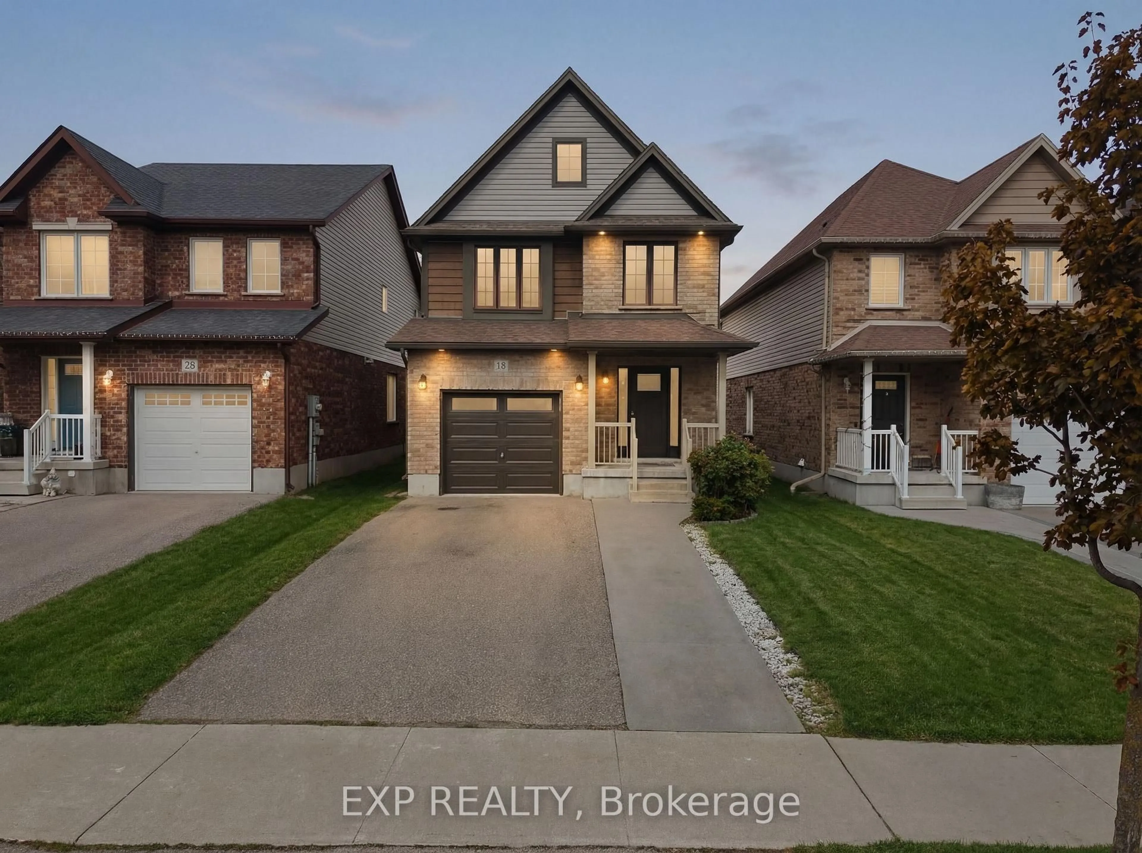 Home with brick exterior material, street for 18 Mcguire Lane, Woolwich Ontario N3B 0B6