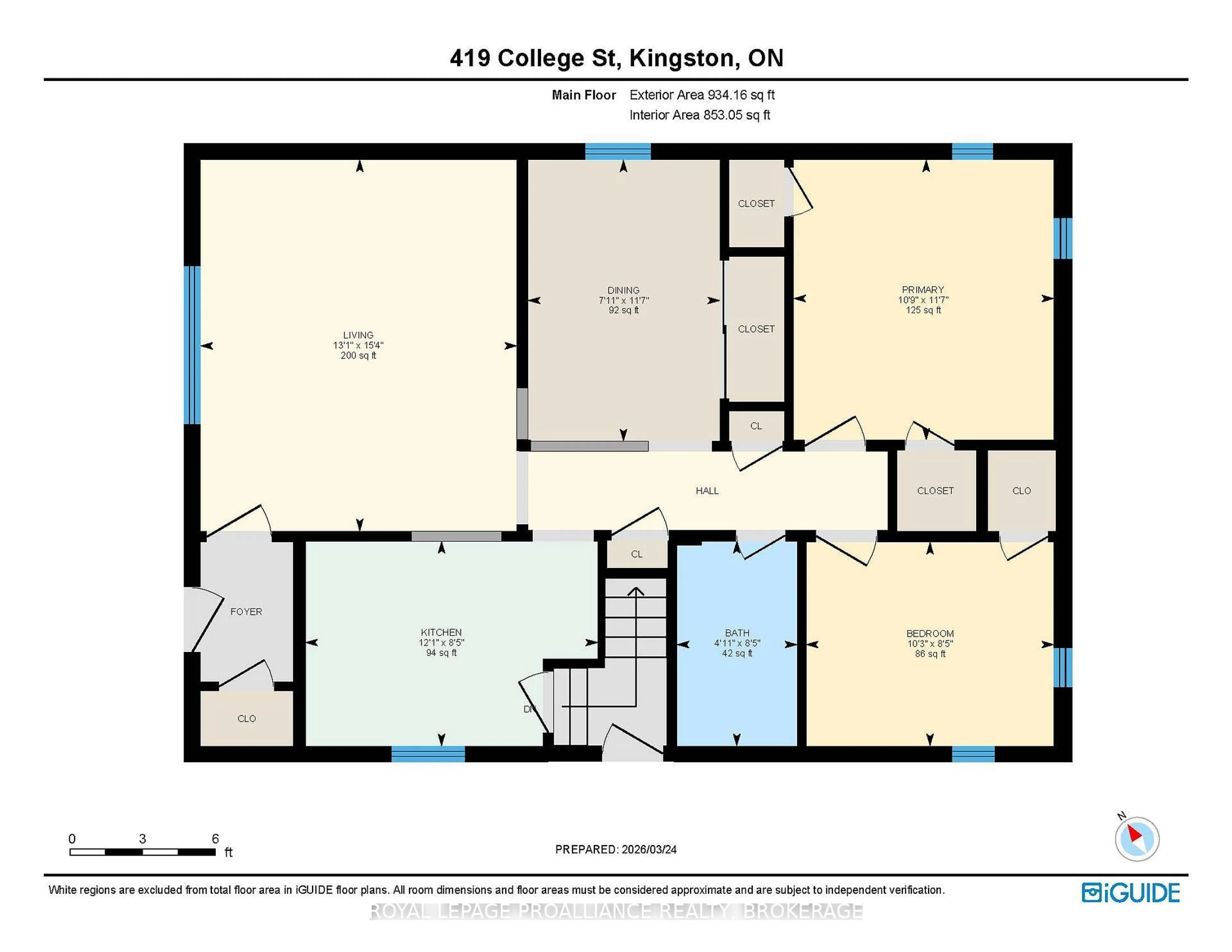 Floor plan for 419 College St, Kingston Ontario K7L 4M8