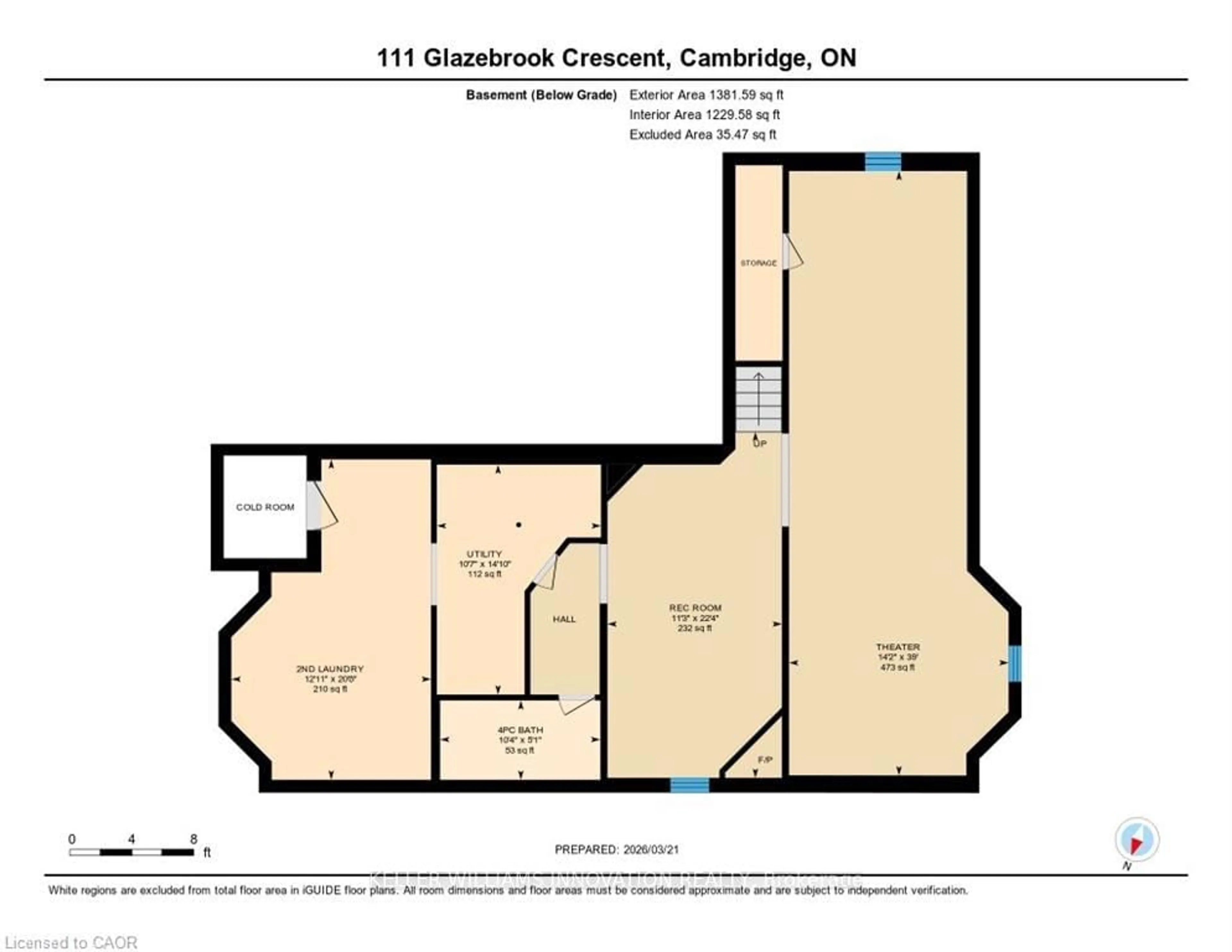 Floor plan for 111 Glazebrook Cres, Cambridge Ontario N1T 2H8