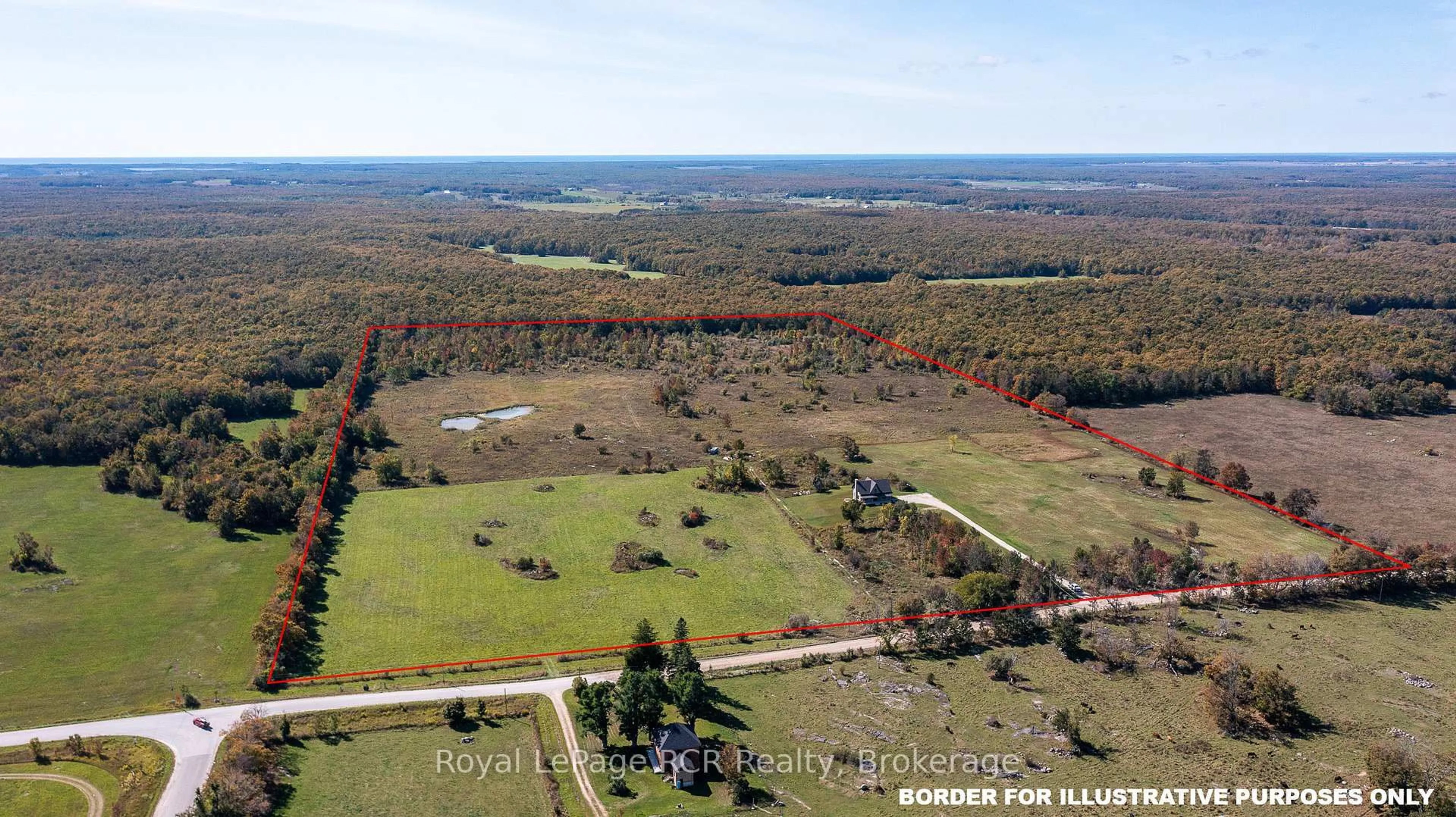 A pic from outside/outdoor area/front of a property/back of a property/a pic from drone, forest/trees view for 1037 Purple Valley Rd, South Bruce Peninsula Ontario N0H 1W0