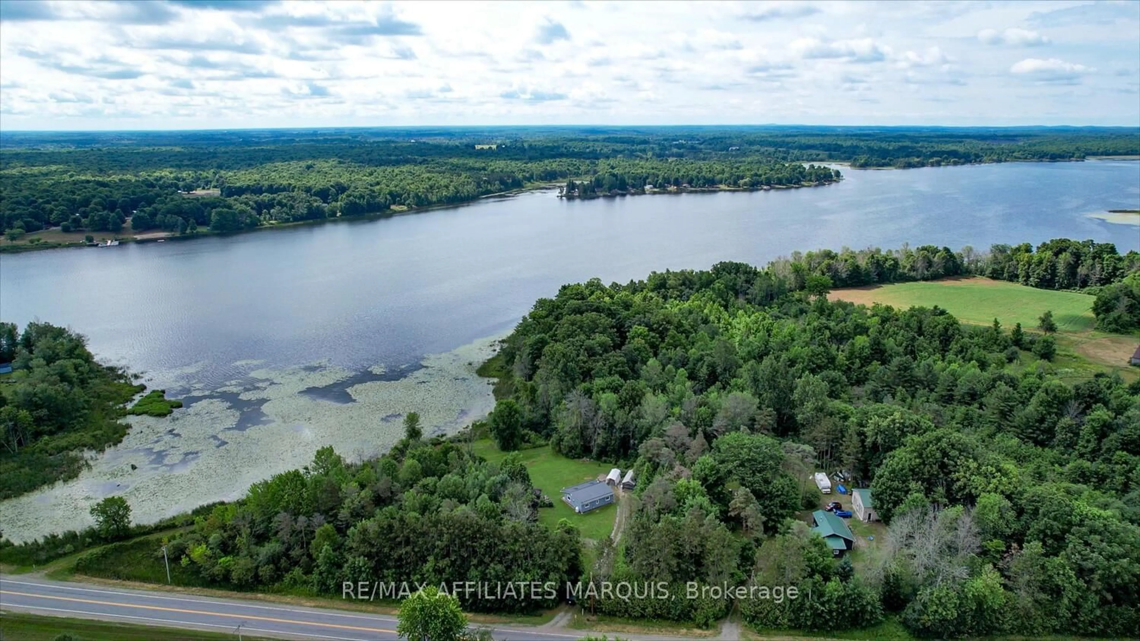 A pic from outside/outdoor area/front of a property/back of a property/a pic from drone, water/lake/river/ocean view for 103 County 8 Rd, Elizabethtown-Kitley Ontario K0E 1Y0
