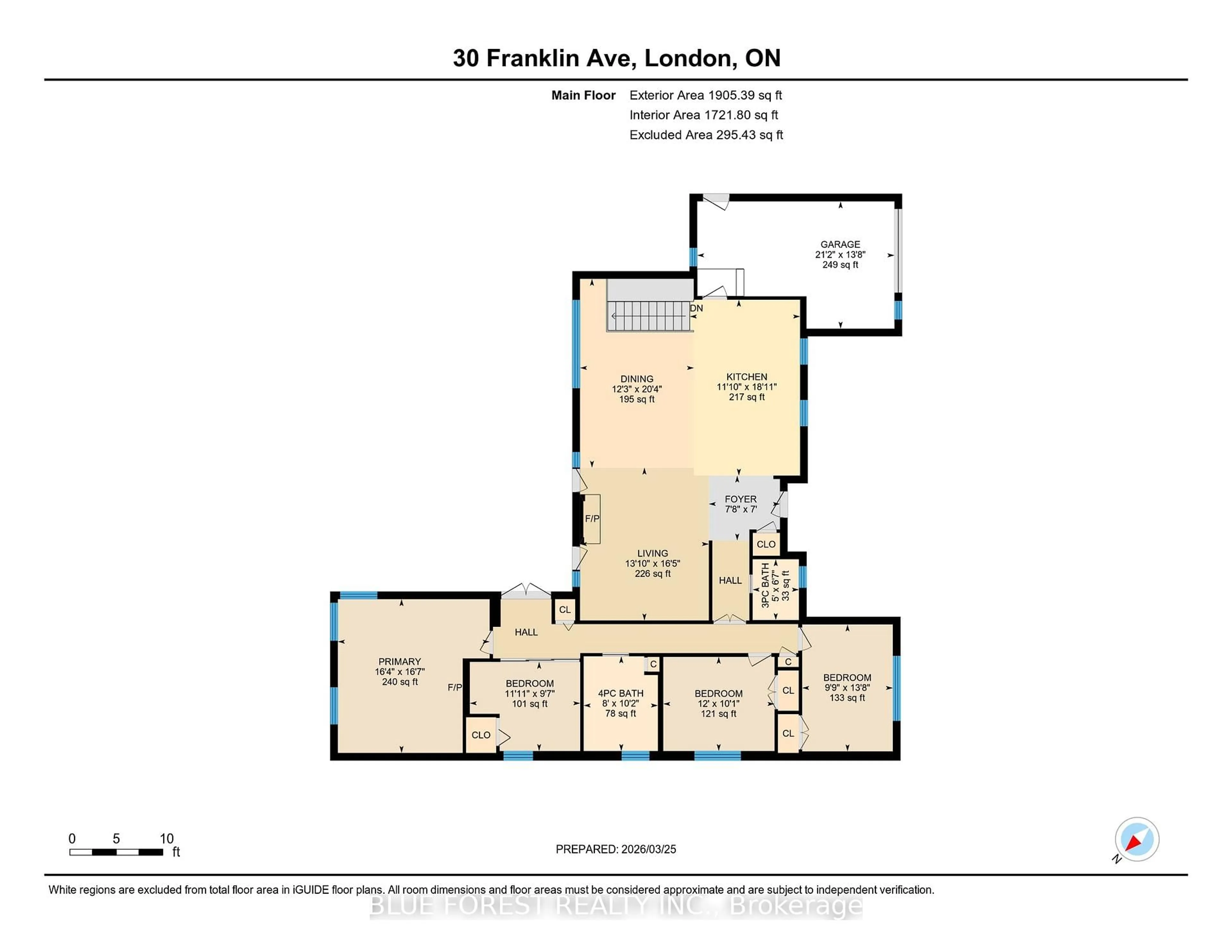 Floor plan for 30 Franklin Ave, London South Ontario N6C 2G7
