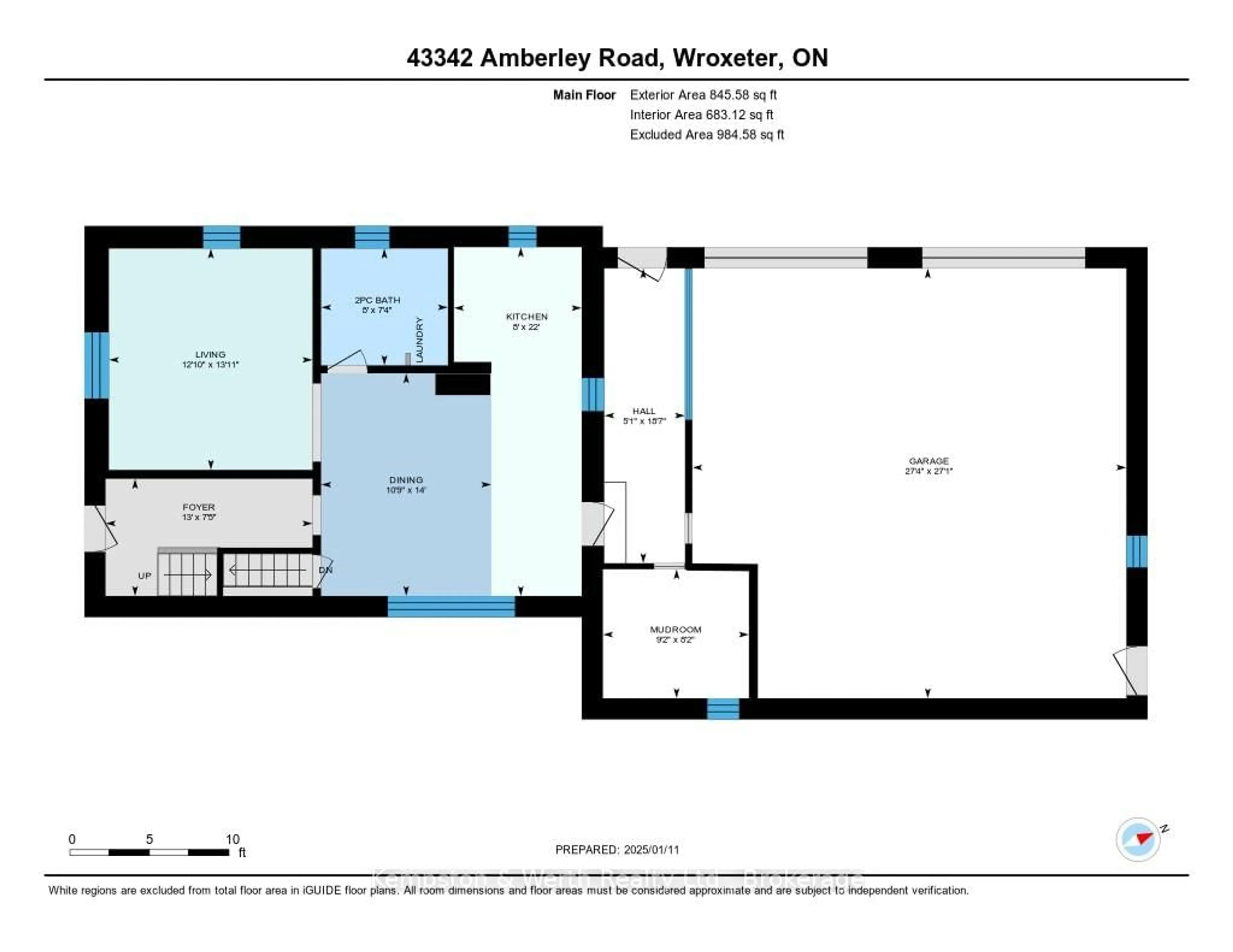 Floor plan for 43342 AMBERLEY Rd, Howick Ontario N0G 2X0