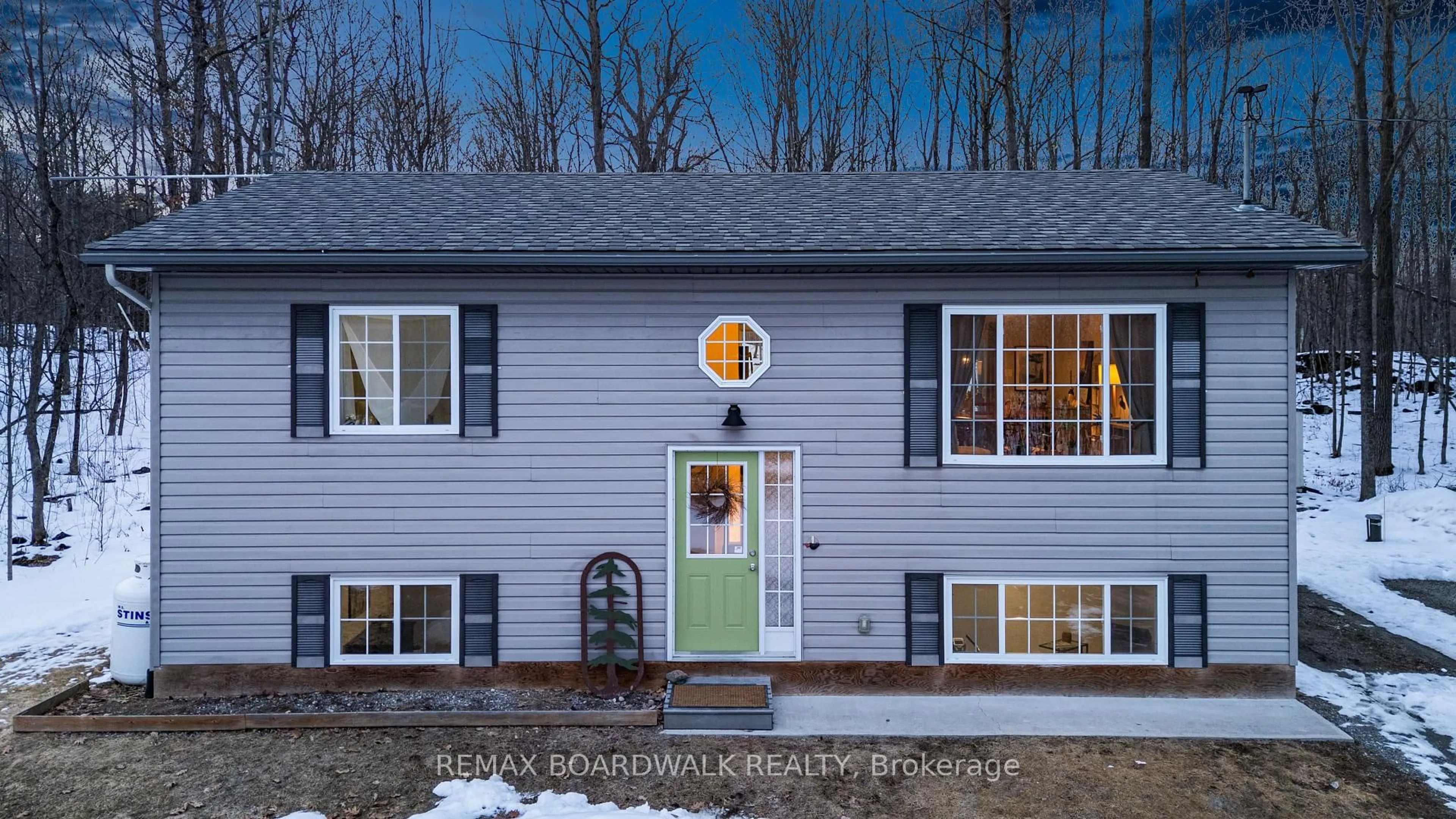 Home with vinyl exterior material, street for 228 Stewart Gibson Rd, Lanark Ontario K0G 1K0