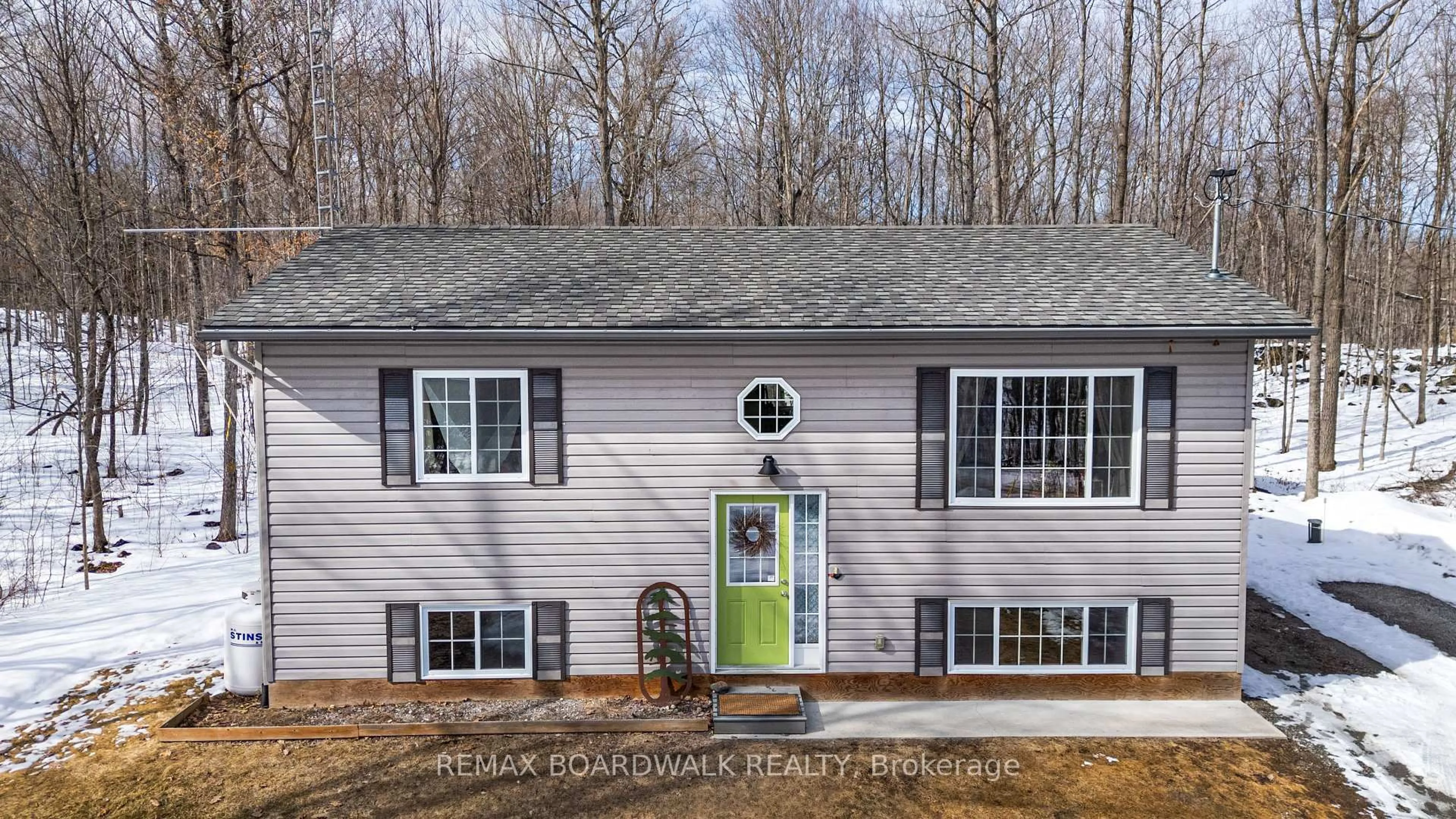 Home with vinyl exterior material, street for 228 Stewart Gibson Rd, Lanark Ontario K0G 1K0