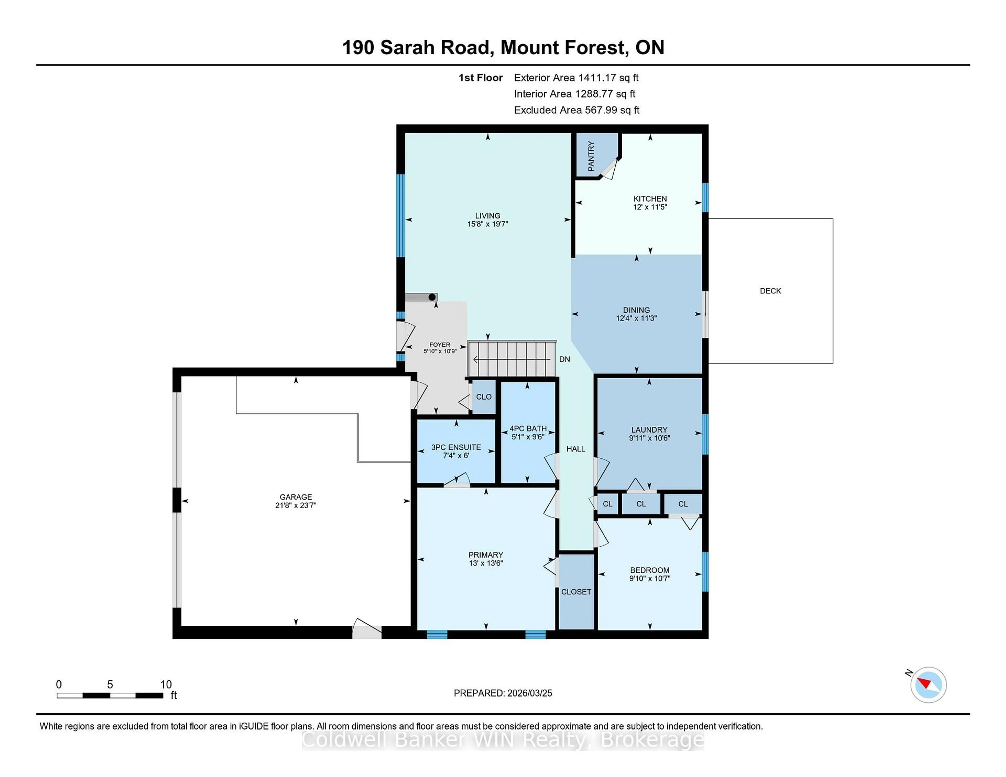 Floor plan for 190 Sarah Rd, Wellington North Ontario N0G 2L2