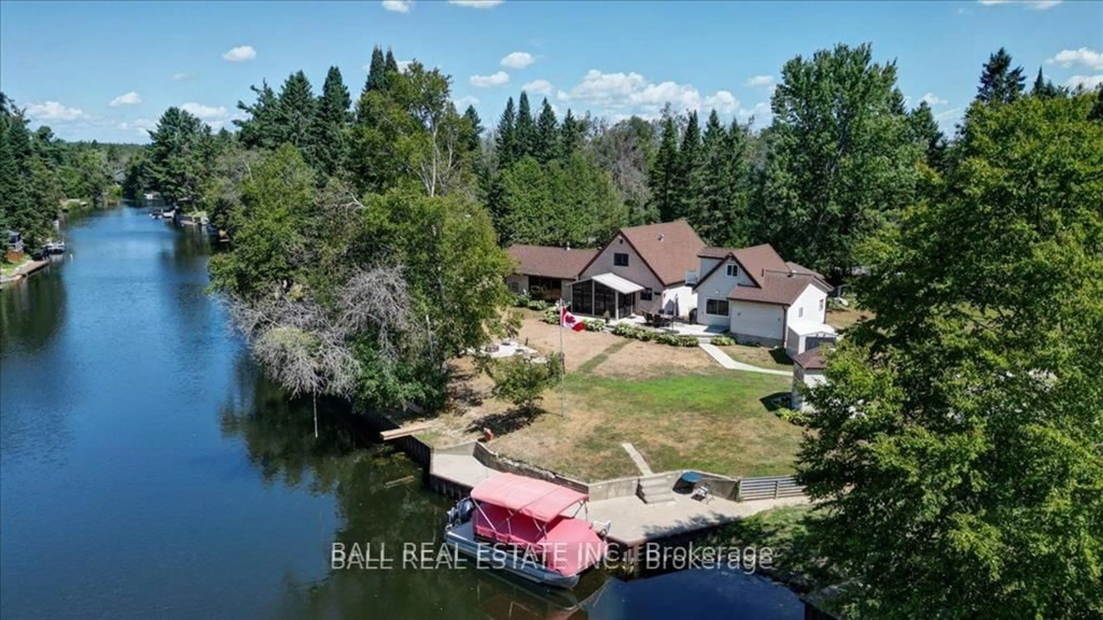 A pic from outside/outdoor area/front of a property/back of a property/a pic from drone, water/lake/river/ocean view for 45 Brook Rd, Kawartha Lakes Ontario K0M 1N0