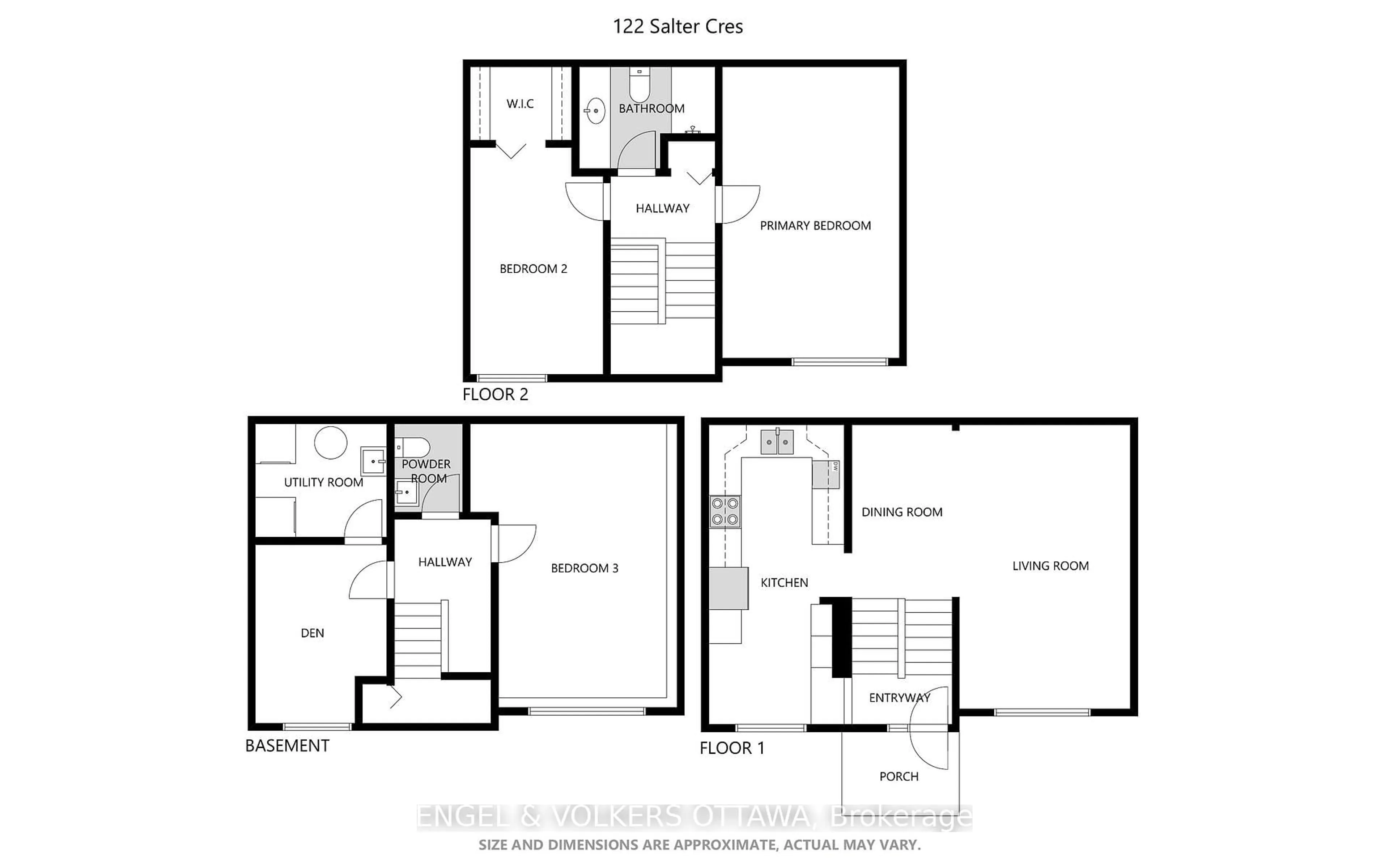 Floor plan for 122 Salter Cres #7, Kanata Ontario K2K 1Y7