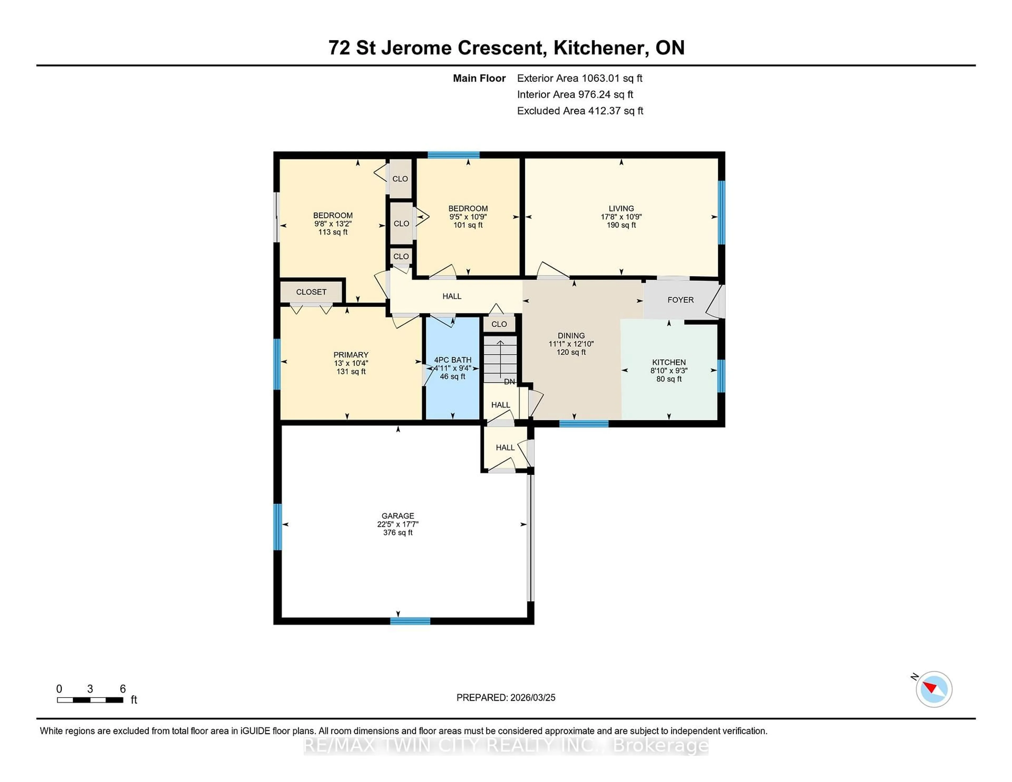 Floor plan for 72 St Jerome Cres, Kitchener Ontario N2C 2L2