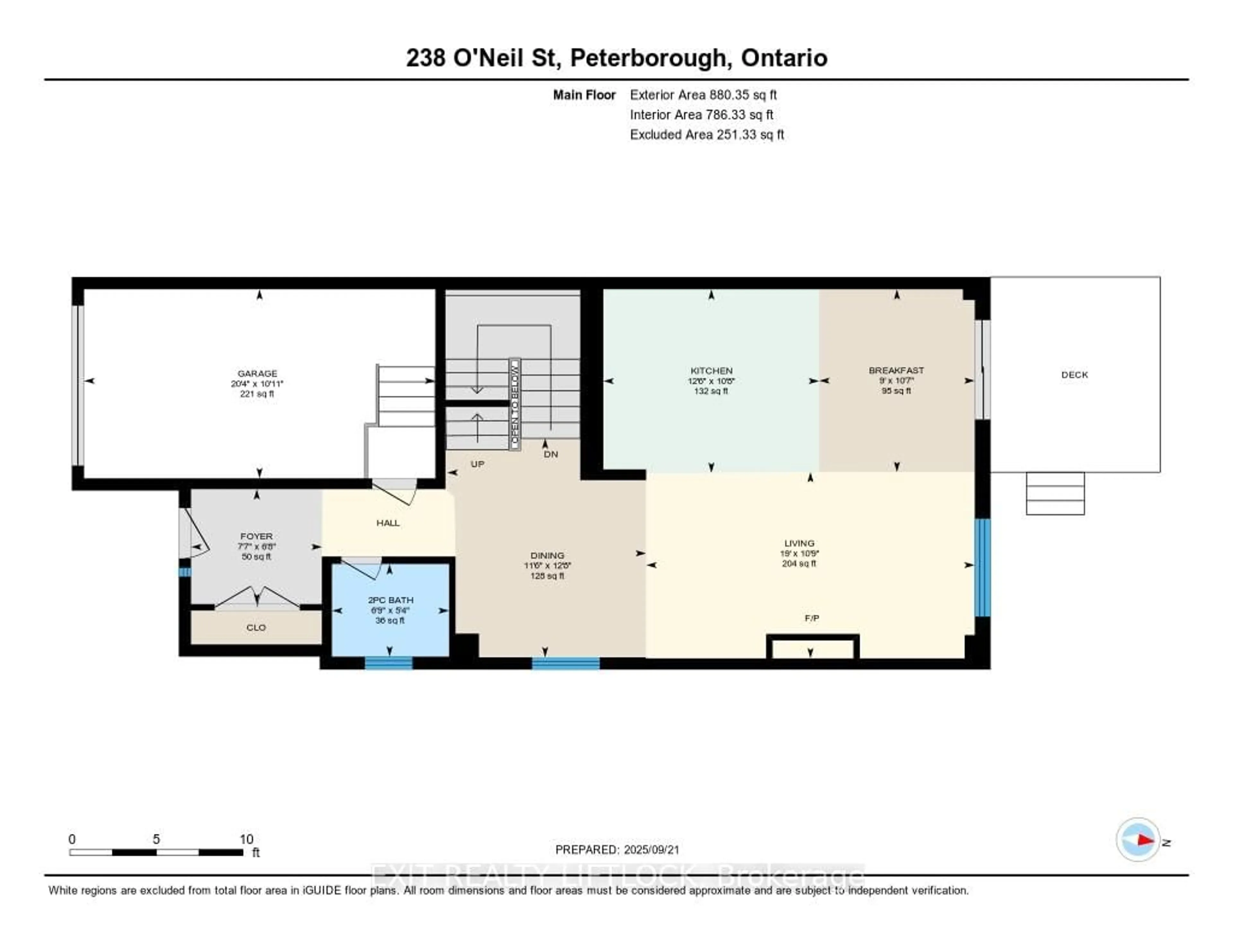 Floor plan for 238 O'Neil St, Peterborough Ontario K9K 0H1