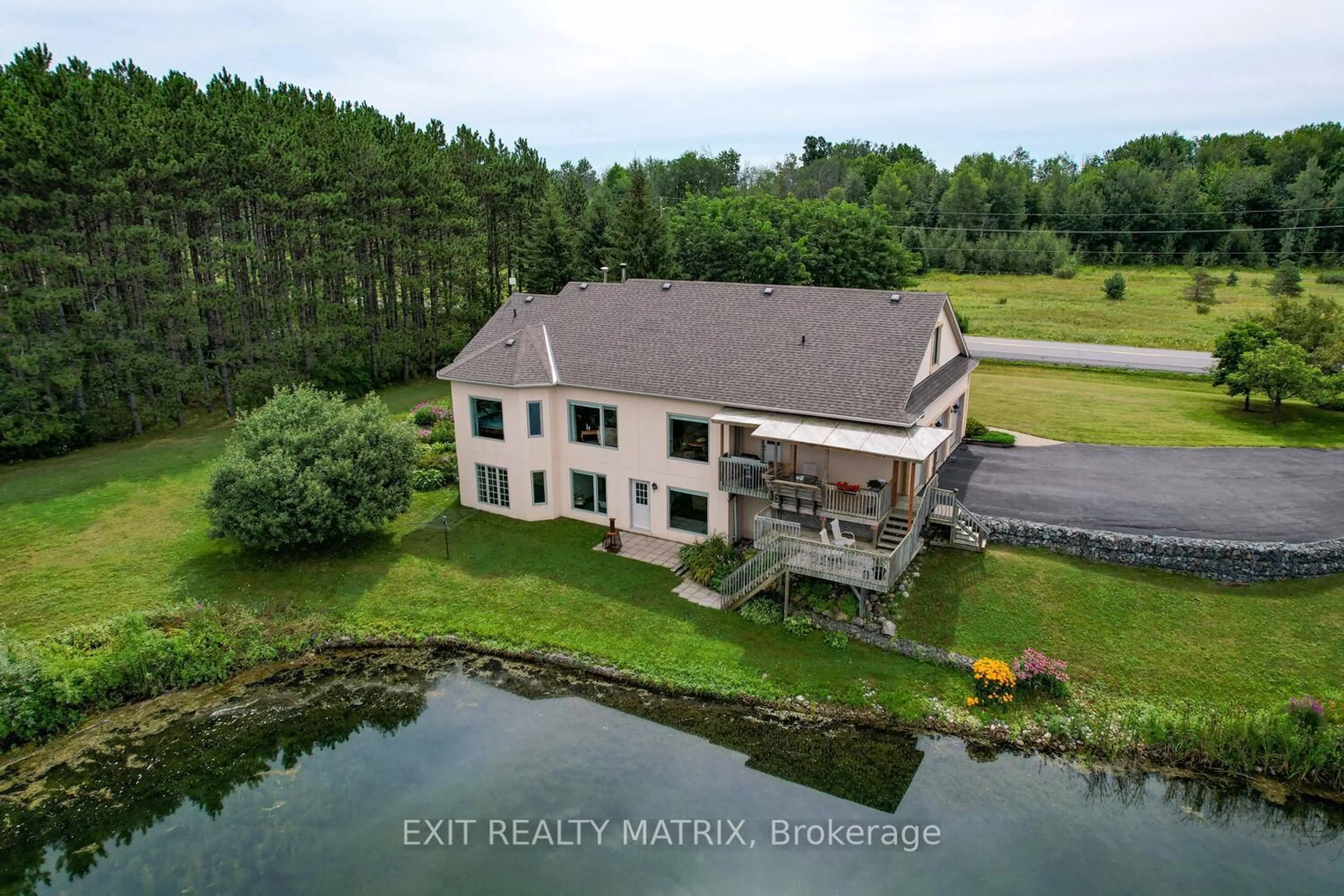 A pic from outside/outdoor area/front of a property/back of a property/a pic from drone, water/lake/river/ocean view for 2158 OLD PRESCOTT Rd, Greely Ontario K4P 1L9