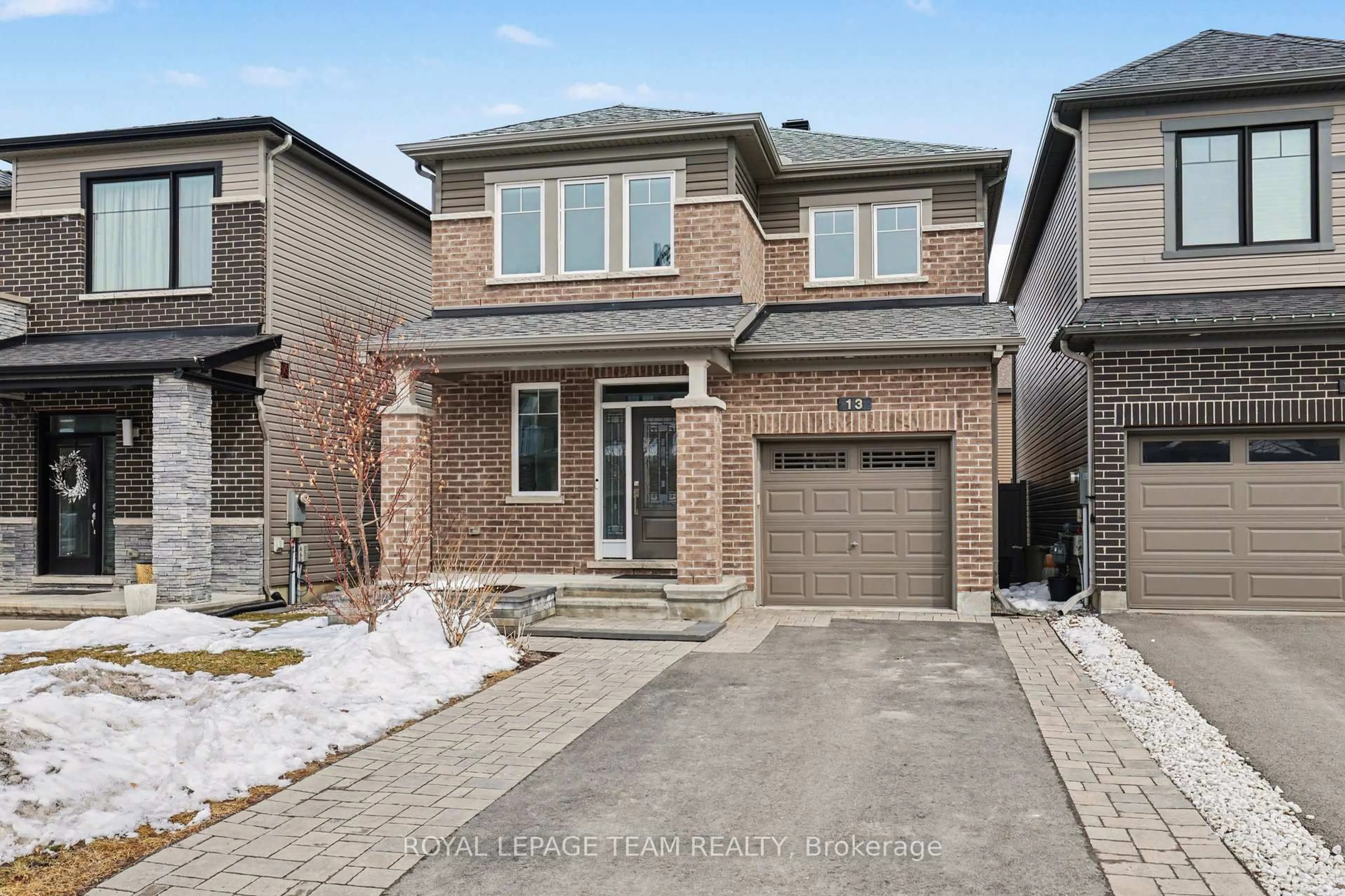 Home with brick exterior material, street for 13 Allan Moore Pl, Stittsville Ontario K2S 2A9