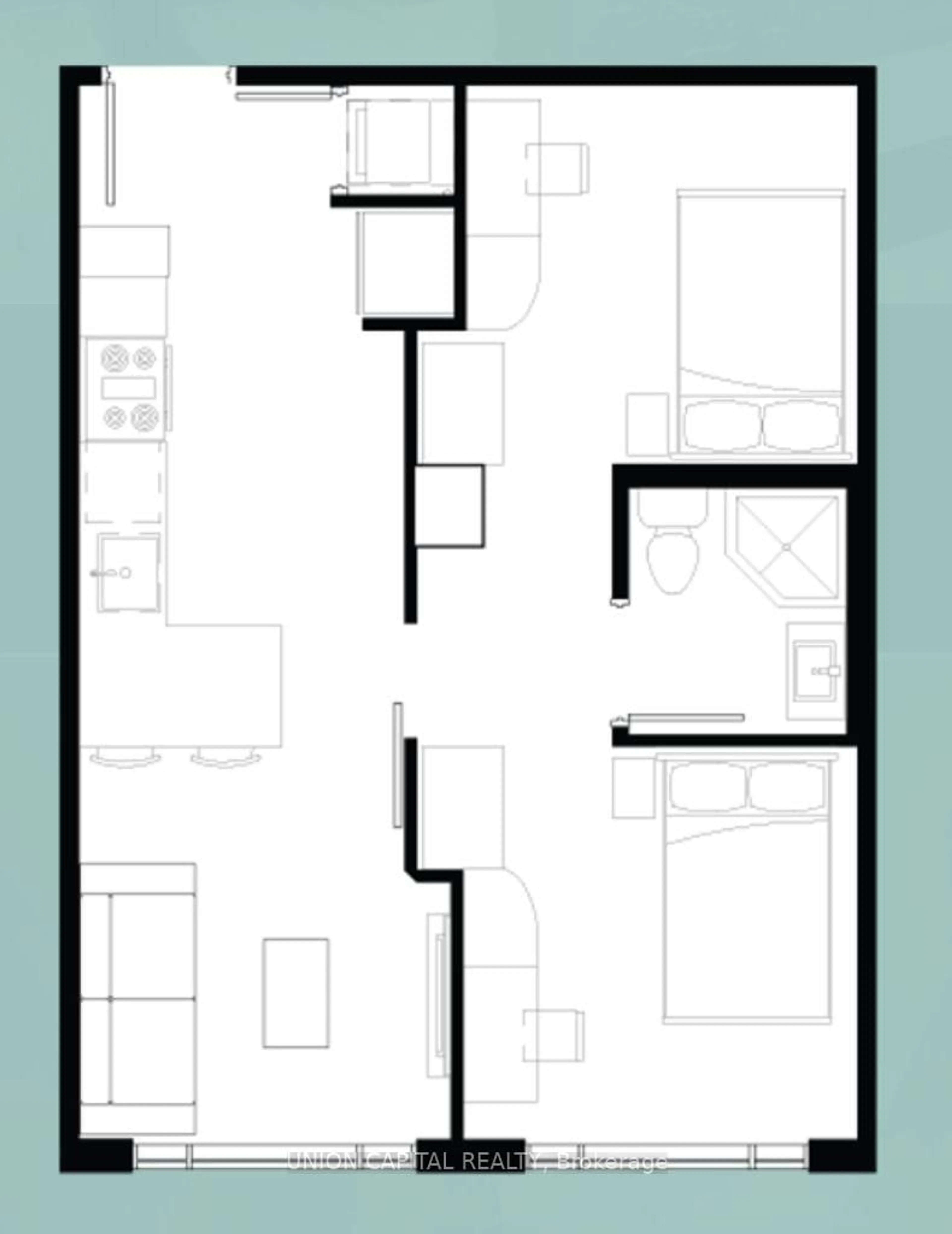 Floor plan for 330 Phillip St #CP618, Waterloo Ontario N2L 3W9