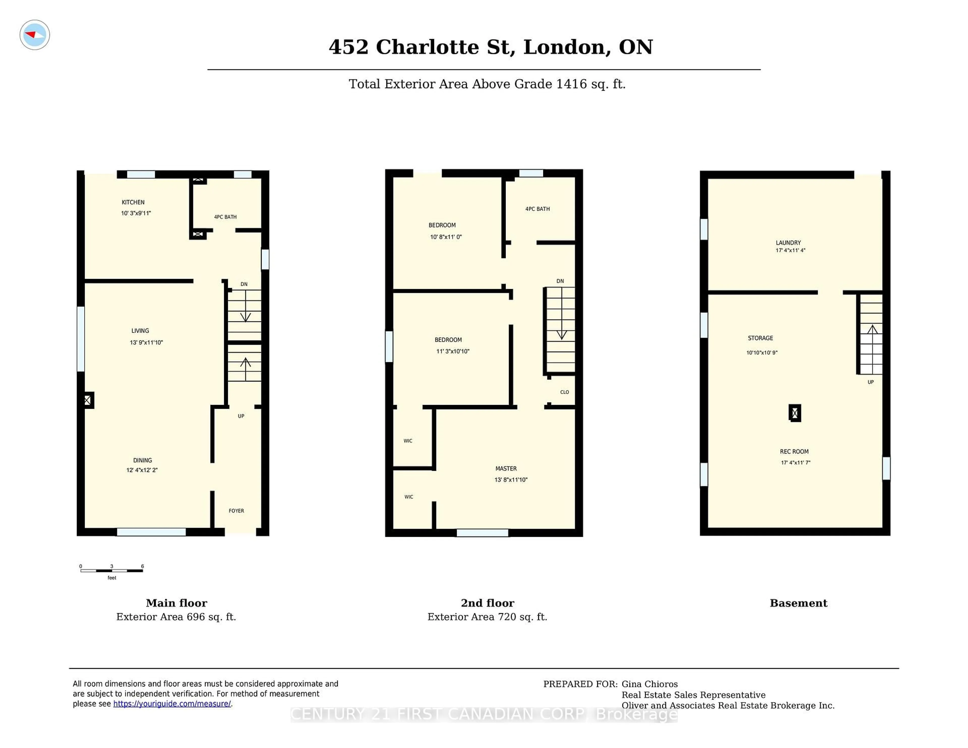 Floor plan for 452 Charlotte St, London East Ontario N5W 4A4