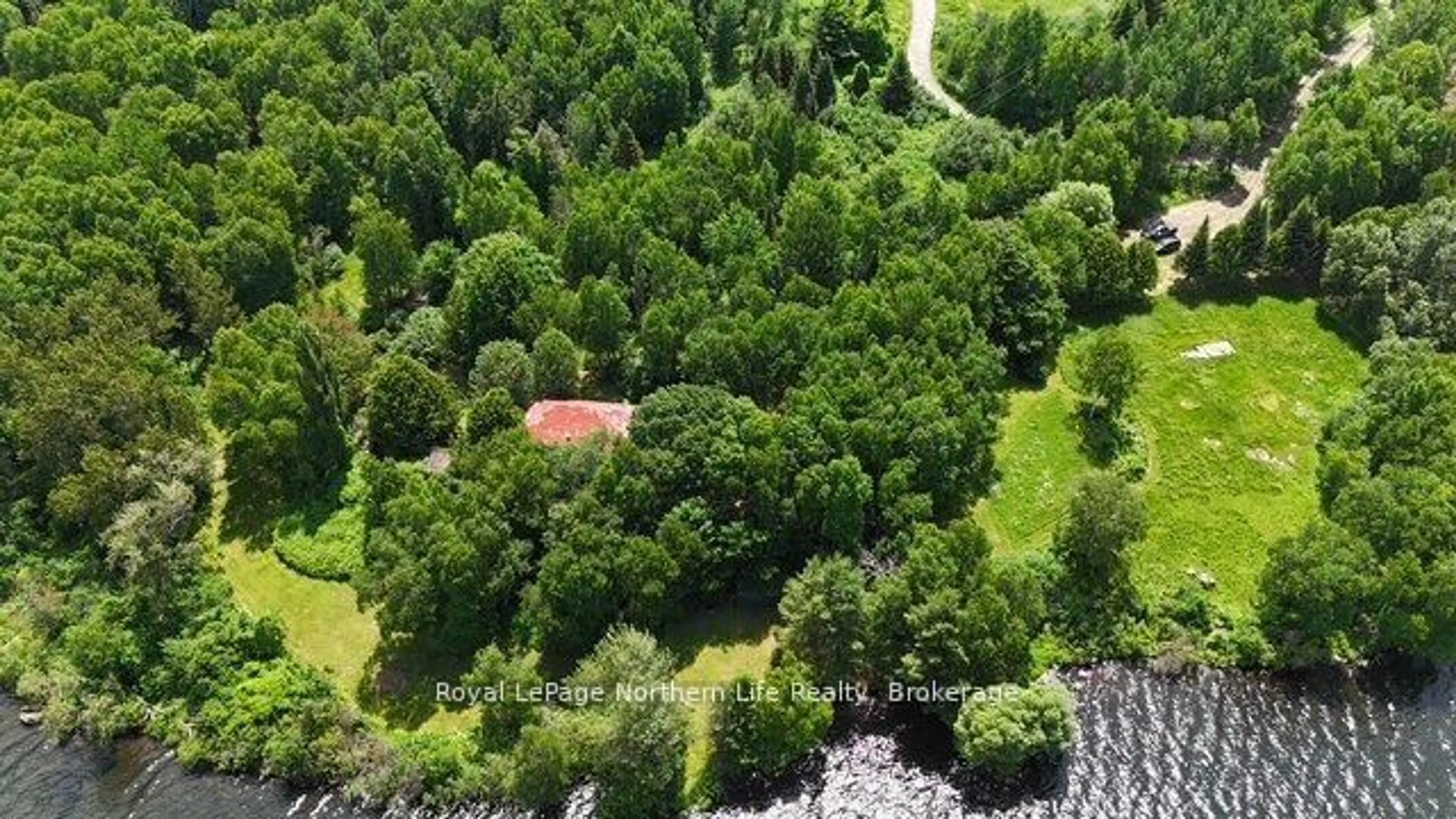 A pic from outside/outdoor area/front of a property/back of a property/a pic from drone, forest/trees view for 106 Cedar Bay Rd, East Ferris Ontario P0H 1B0