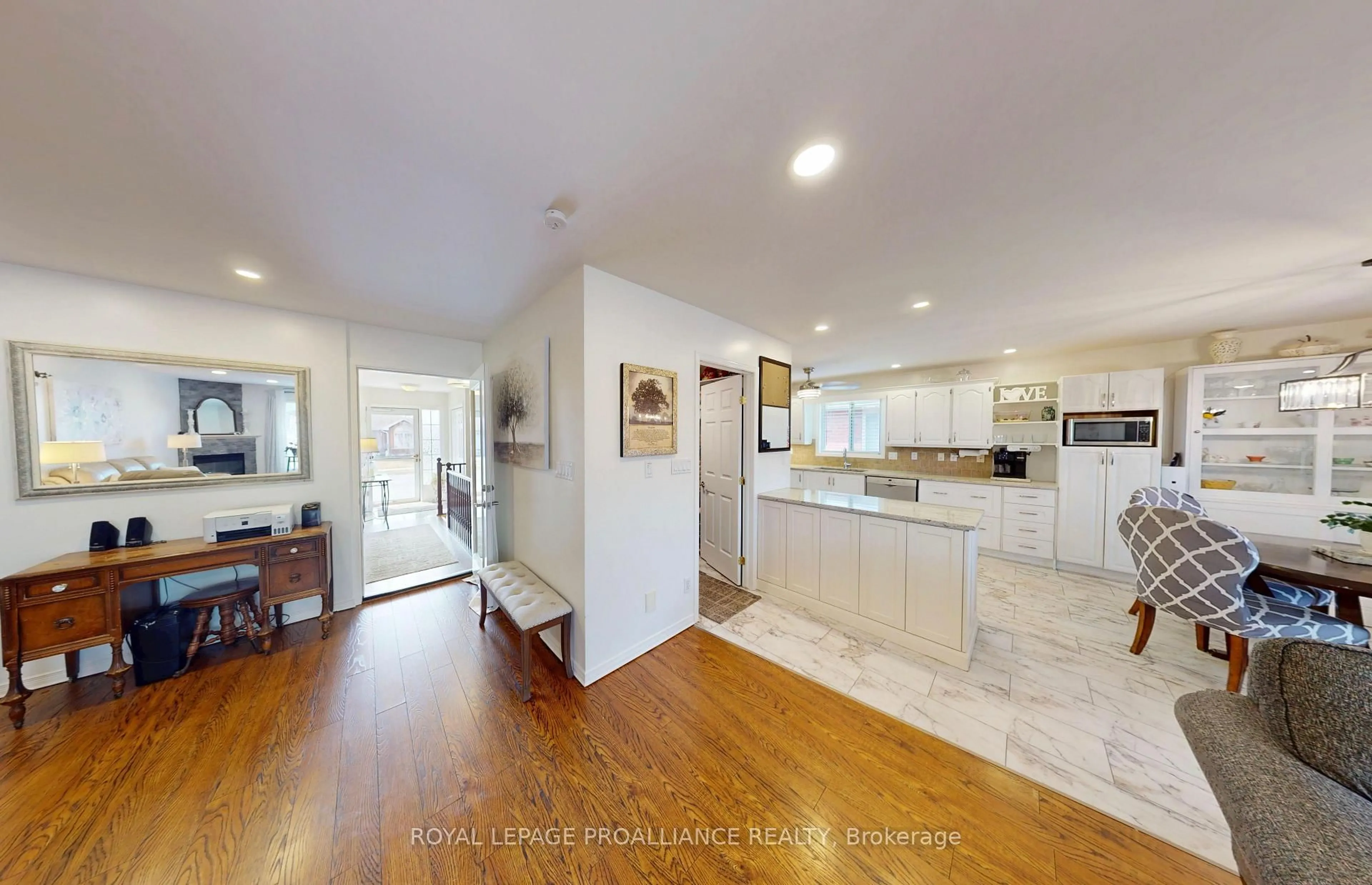 Open concept kitchen, ceramic/tile floor for 16 Hickory Grve, Belleville Ontario K8N 5Y1