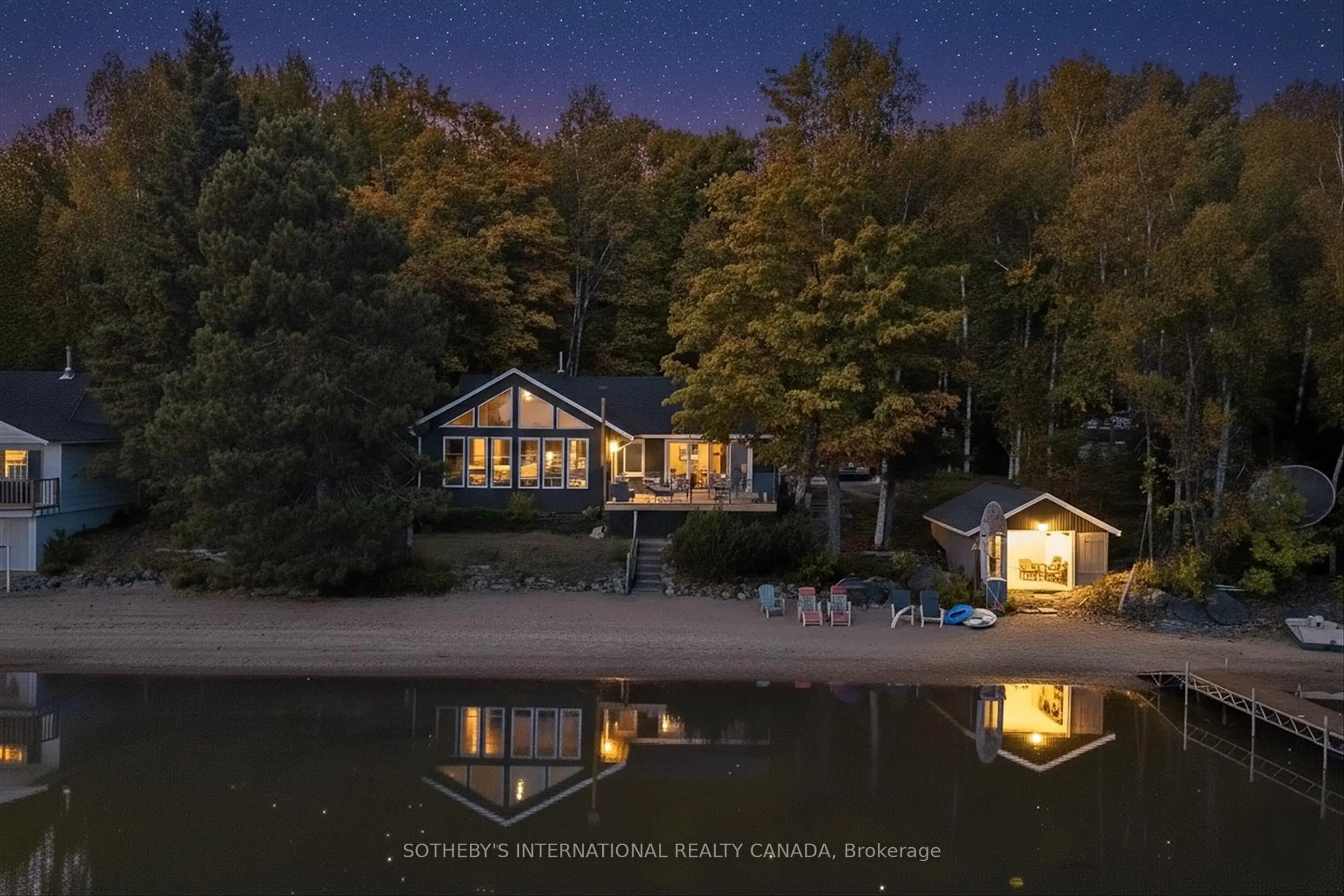 A pic from outside/outdoor area/front of a property/back of a property/a pic from drone, water/lake/river/ocean view for 30 Tara Crt, Maple Leaf Ontario K0L 2R0