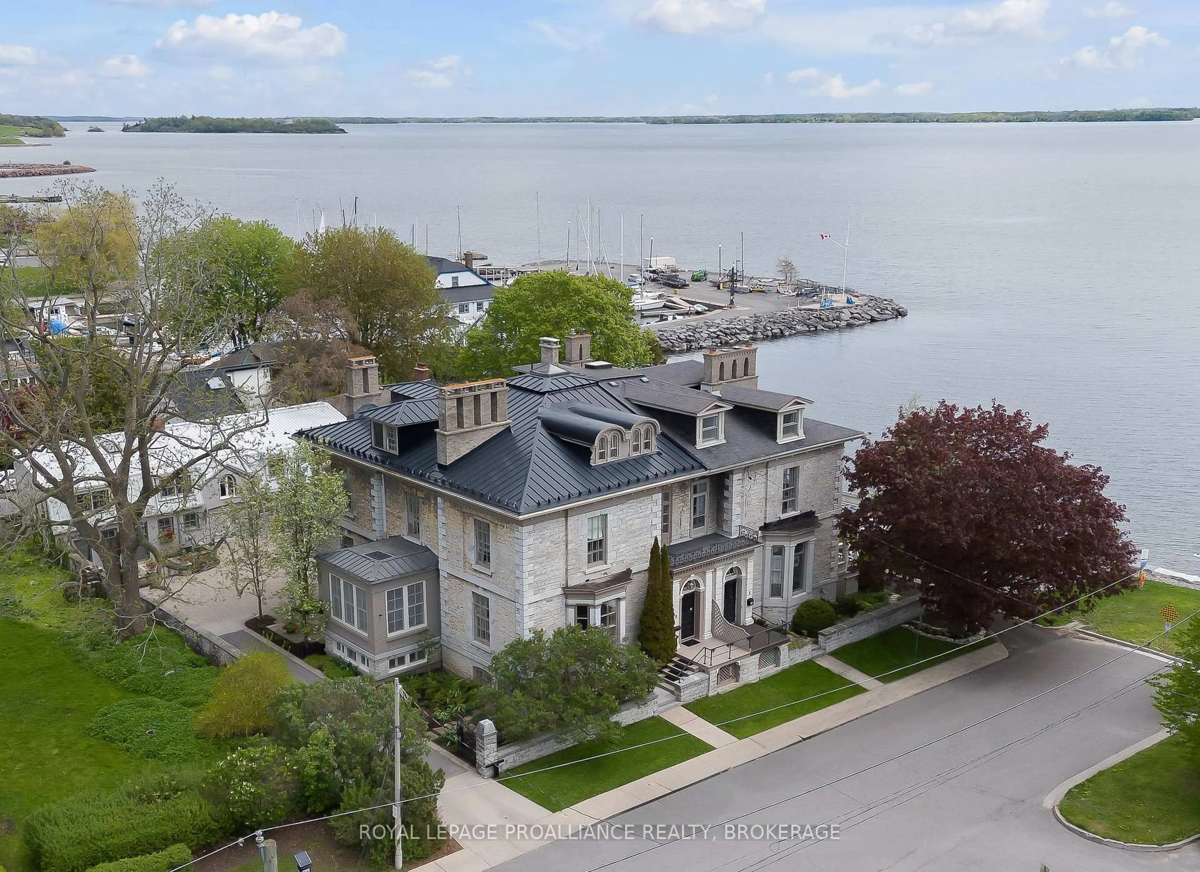 A pic from outside/outdoor area/front of a property/back of a property/a pic from drone, water/lake/river/ocean view for 3 Emily St, Kingston Ontario K7L 2W2